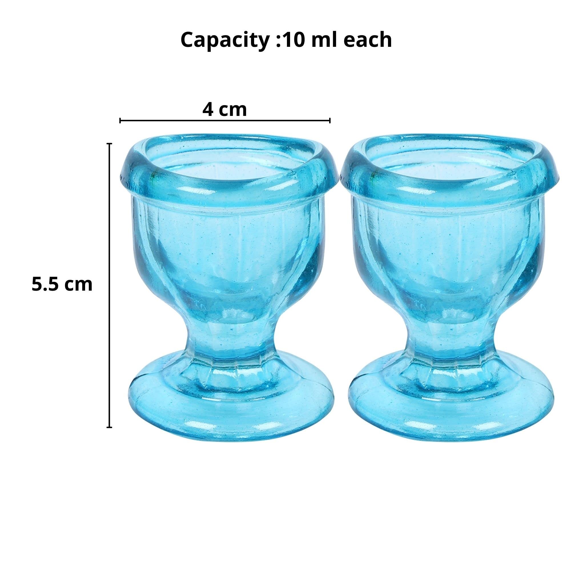 Premium Glass Eye Wash Cups - Smooth Edge & Ergonomic Design for Gentle Eye Cleansing, Perfect Eye Fit with Storage Container (Set of 2, Sky Blue) - Ideal for First Aid Kits, Home & Workplace Safety