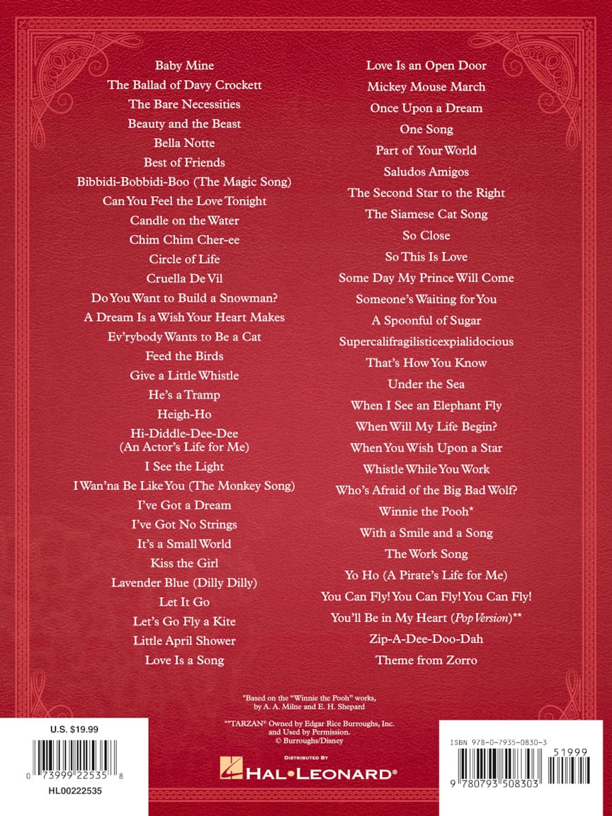Disney Easy Piano Songbook - 60 Classic Disney Movie Songs with Sheet Music & Lyrics | Beginner-Friendly Piano Book for Kids & Adults | Perfect for Lessons, Practice & Family Fun