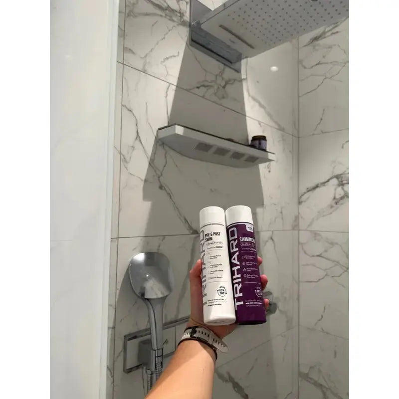 Swimmer Hair Care Combo Set - Chlorine Removal Shampoo & Conditioner for Swimmers - Post Swim Hair Repair Treatment - Perfect for Pool, Beach & Water Sports Enthusiasts