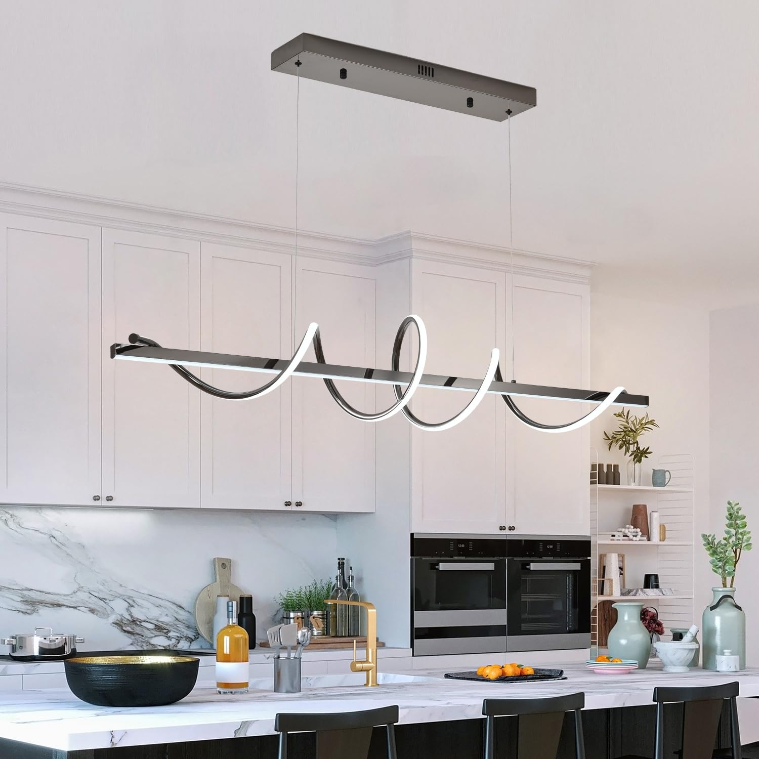 Black Modern LED Chandelier - 39.73