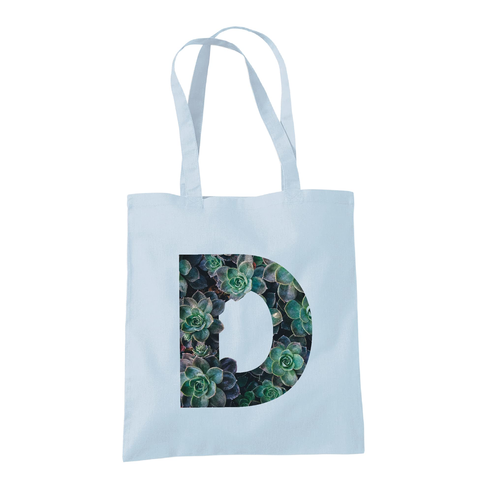 Alphabet Letter D Canvas Tote Bag for Women - Eco-Friendly Organic Cotton Reusable Shopping Bag for Groceries, Books & Daily Use | Trendy Shoulder Bag for Work, School & Beach