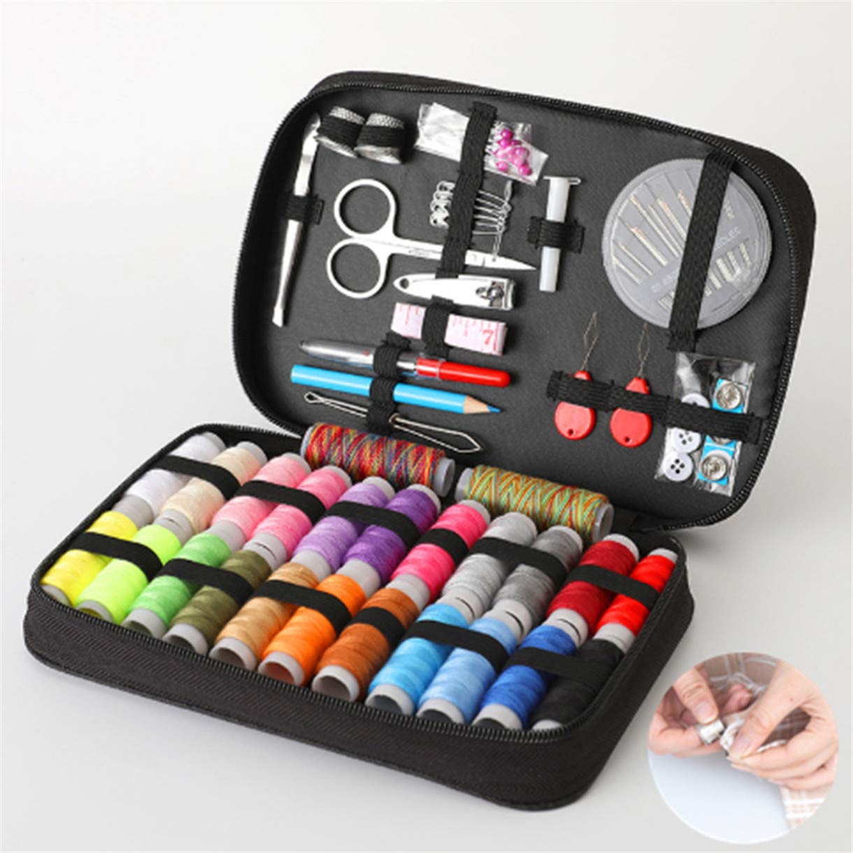 Balepha Complete Sewing Kit with 92+ Supplies & 24-Color Threads - Premium Needle and Thread Set for Beginners, Travel & Home Repair | Portable Sewing Supplies for Clothing Fixes, DIY Crafts & Emergency Repairs