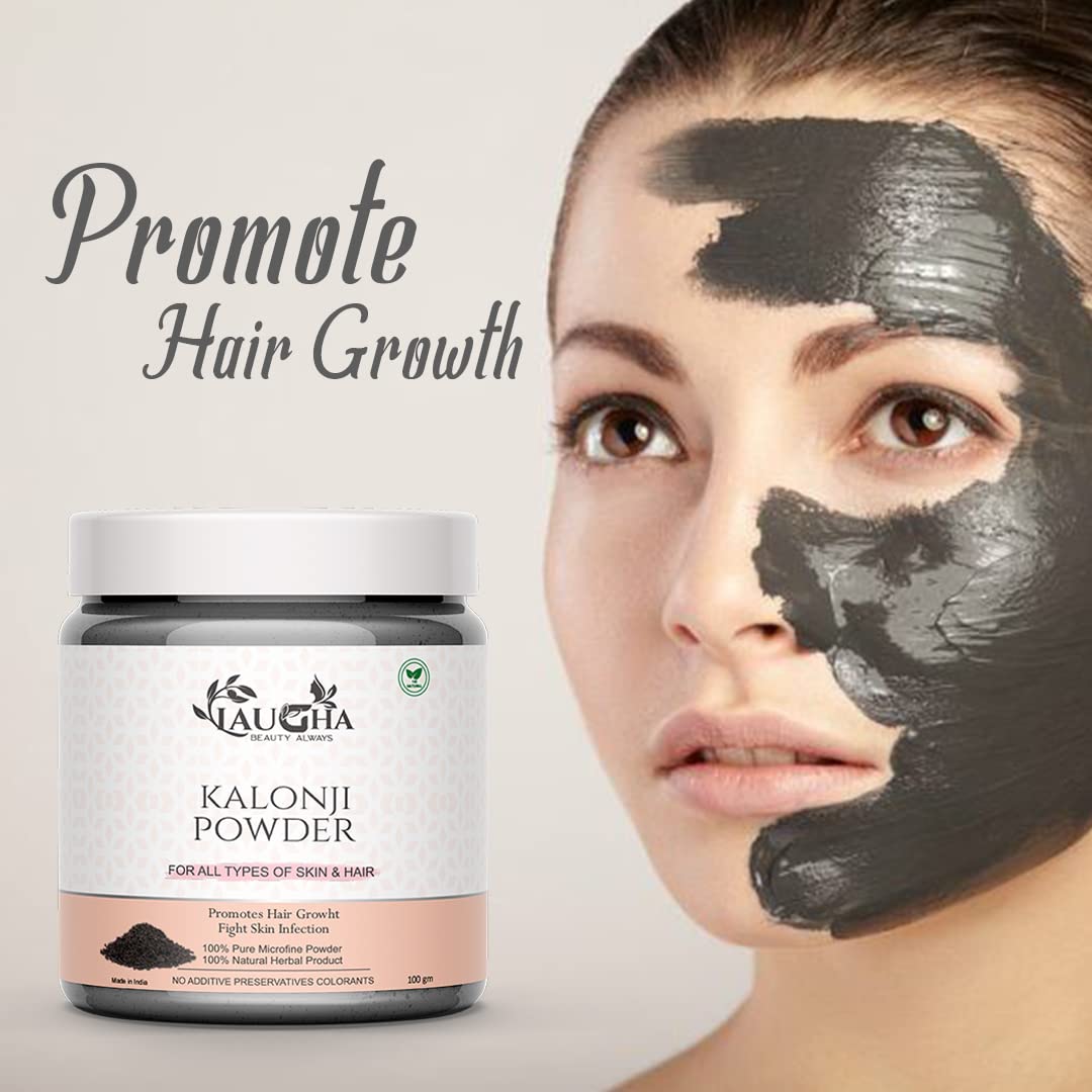 Pure & Natural Kalonji (Black Cumin) Powder - 100g | Skin Toning, Anti-Aging, Blackhead & Acne Treatment | Deep Cleansing Face Pack for Glowing Skin | Perfect for Daily Skincare Routine & Spa Treatments