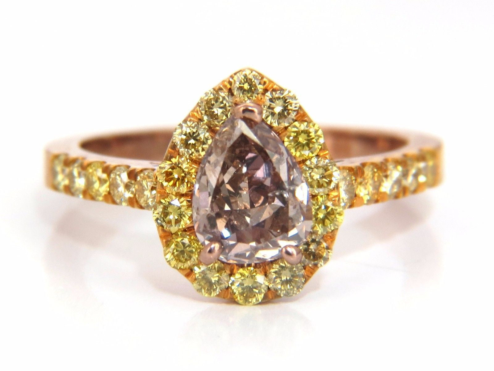GIA Certified 2.04 Carat Fancy Pink Diamond Ring in 18K Gold - Elegant Engagement & Wedding Jewelry for Women