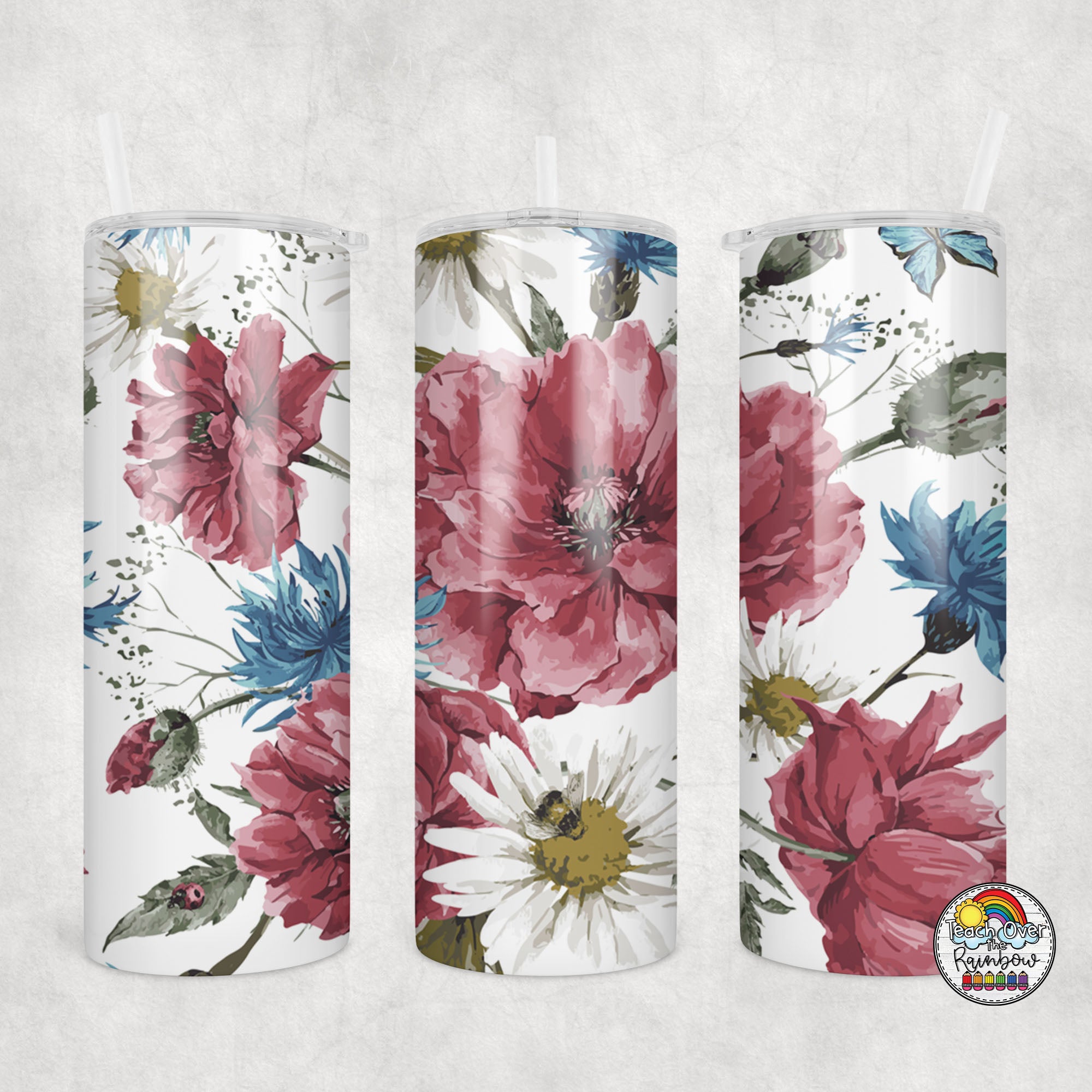 Stylish Burgundy Floral Insulated Tumbler Cup - 20oz Leak-Proof Stainless Steel Travel Mug for Coffee, Tea & Cold Drinks - Perfect for Office, Gym, Hiking & Outdoor Activities