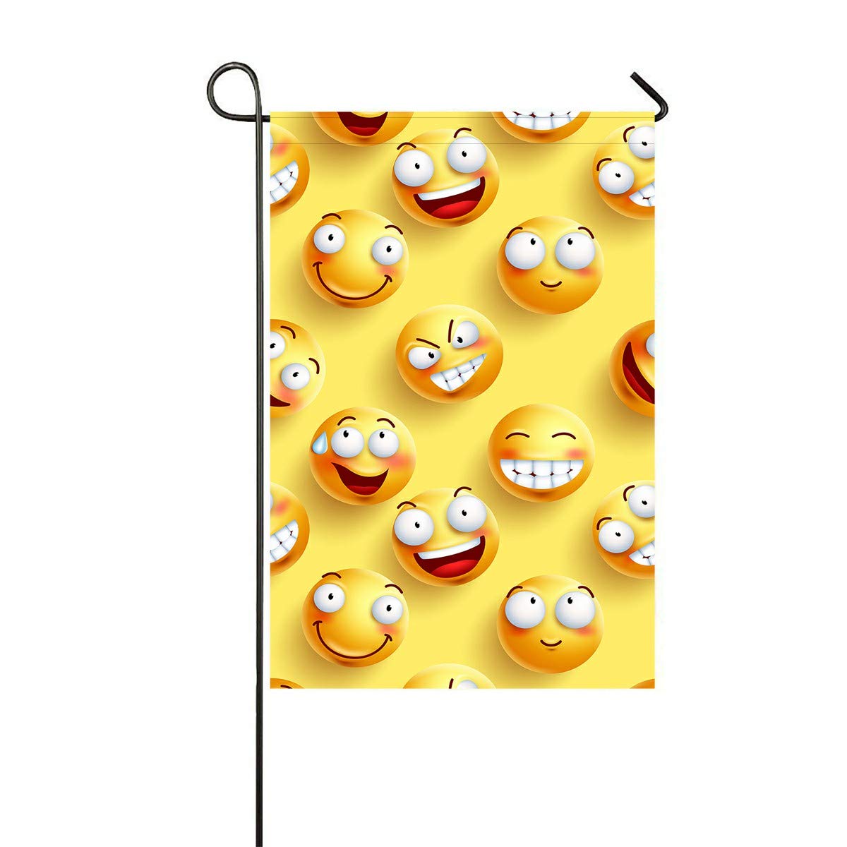 Happy Faces & Facial Expressions Garden Flag - 12x18 Inch Outdoor Decorative Flag for Home, Party & Garden Decor - Perfect for Front Yard, Backyard & Seasonal Celebrations