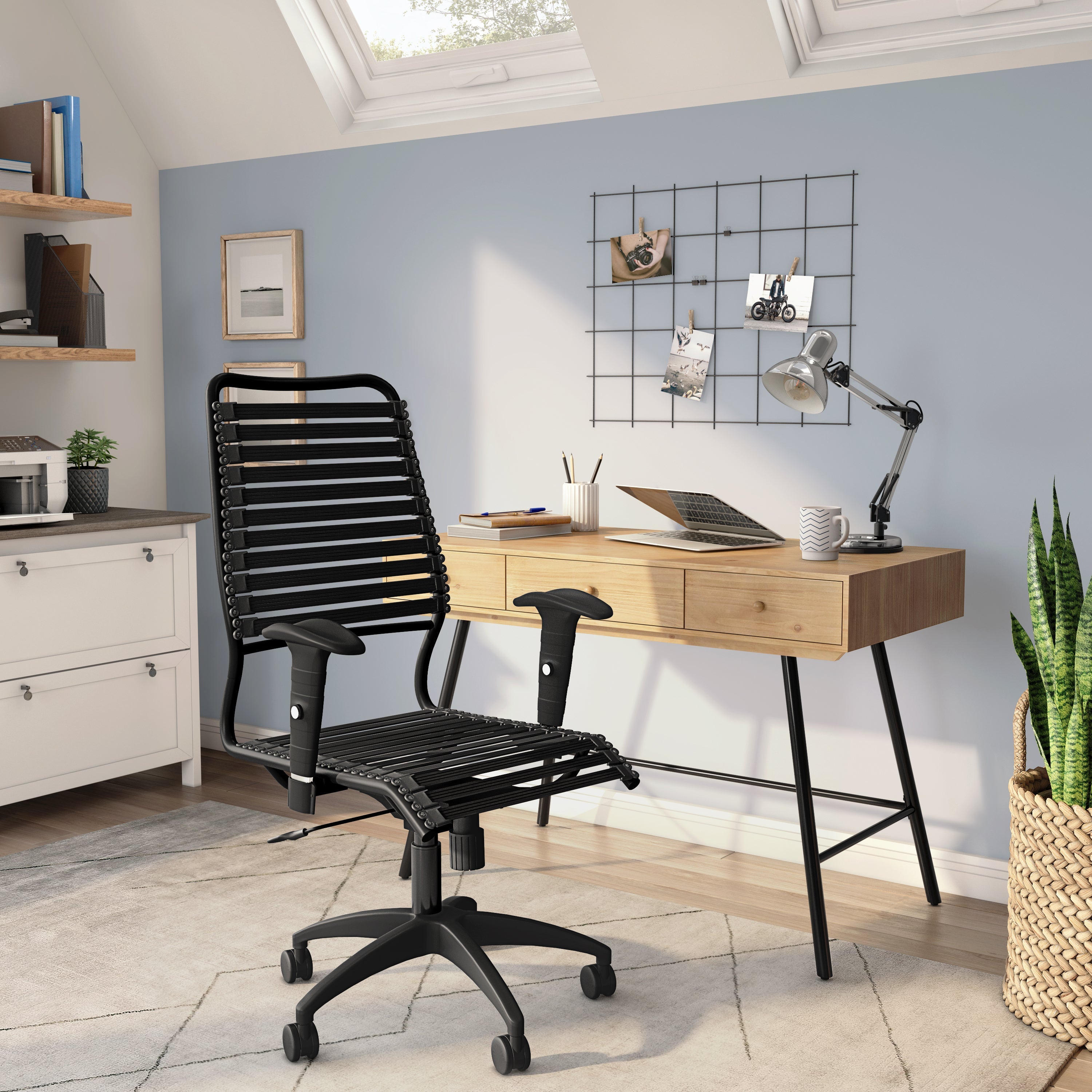 Ergonomic High Back Office Chair - Black Mesh with Graphite Frame & Swivel Base for Home Office, Gaming & Workspace Comfort