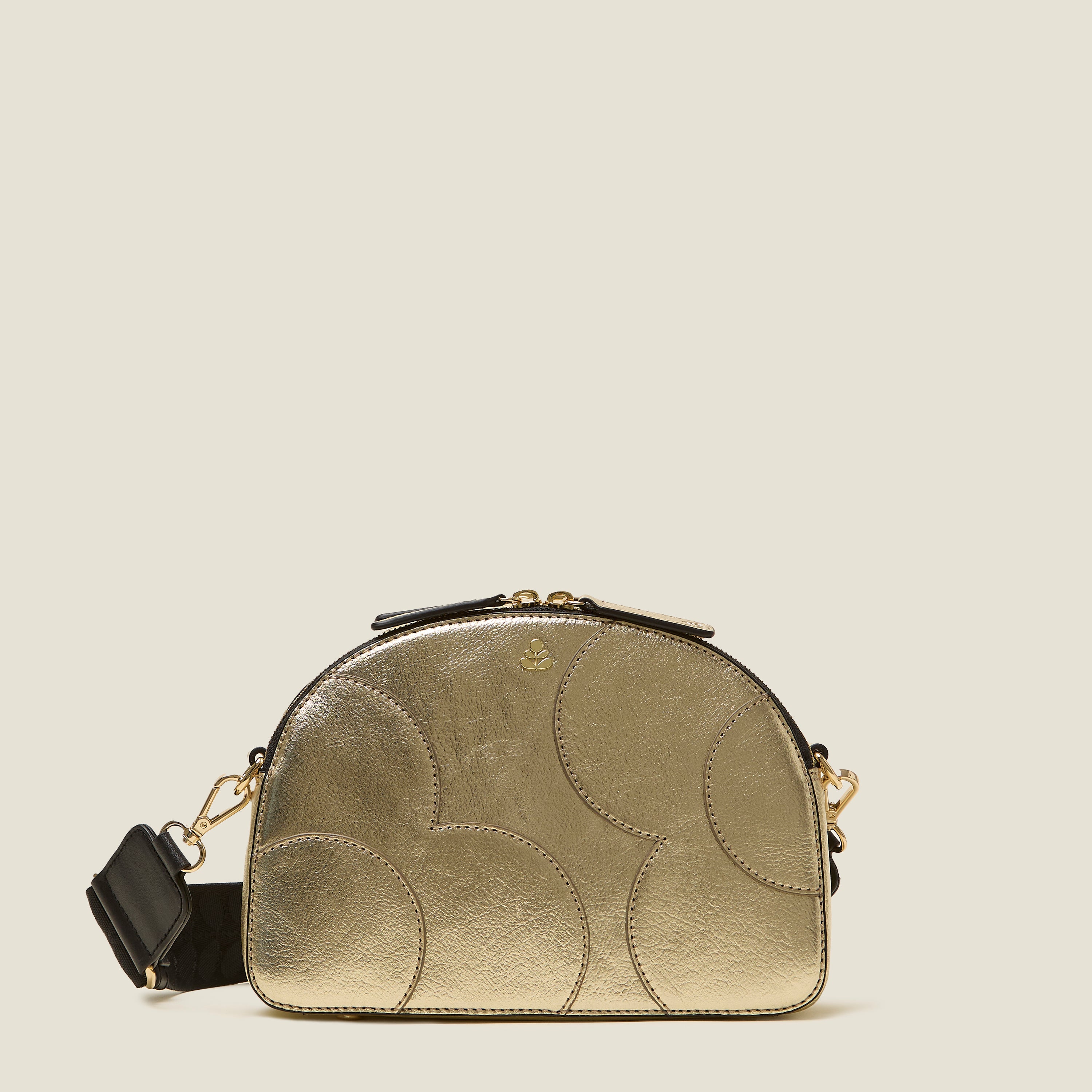 Luna Crossbody Bag with Spot Flower Gold Design - Stylish & Trendy Women's Shoulder Purse for Daily Use, Shopping & Travel