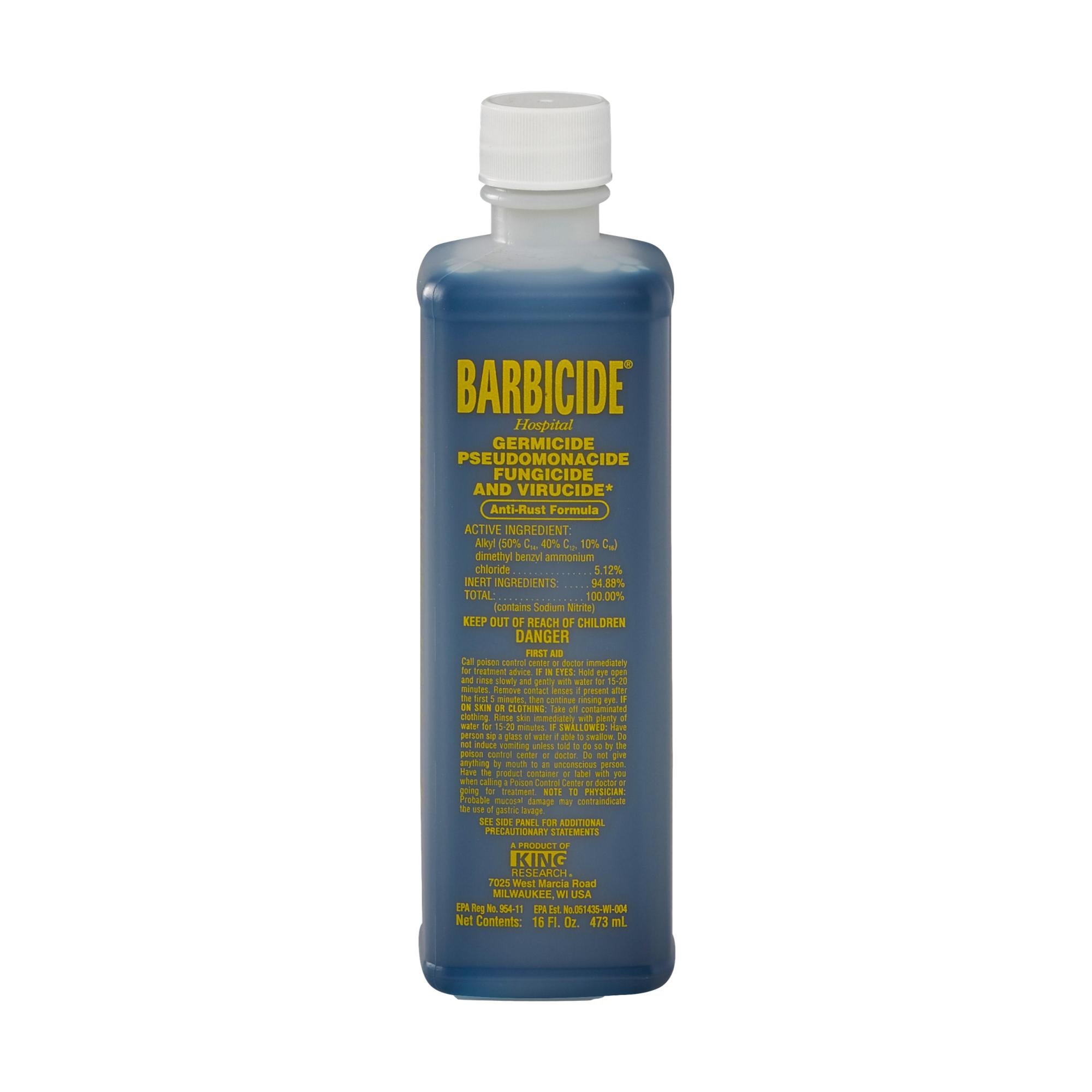 Barbicide Disinfectant Concentrate - 16 oz, 64 oz & 1 Gallon for Salon, Barber & Beauty Tools - Kills Germs, Viruses & Bacteria - Professional Grade Disinfection Solution for Scissors, Combs & Clippers