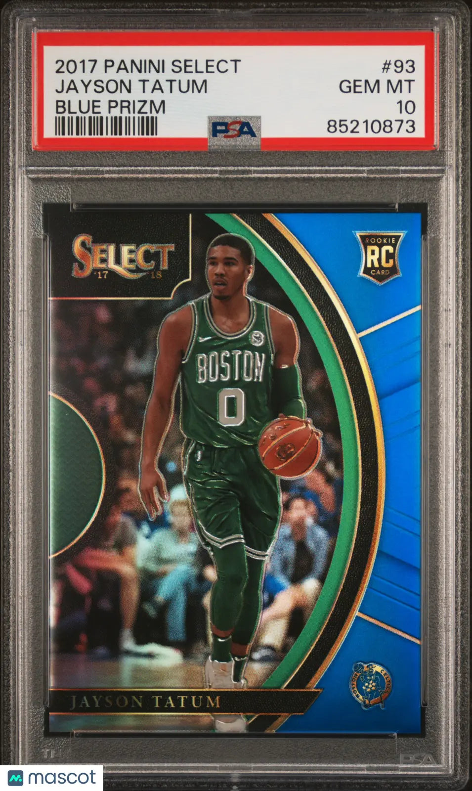 2017 Panini Select Jayson Tatum Rookie Blue Prizm PSA 10 Basketball Card #/299 - Perfect for NBA Collectors & Sports Memorabilia Display