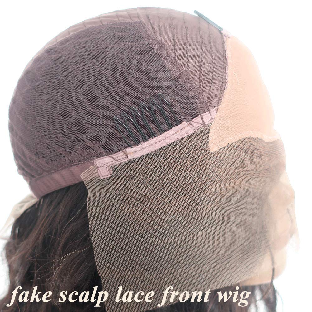 13x4 Lace Front Wigs Human Hair - Pre Plucked Bleached Knots with Baby Hair | 10A Brazilian Virgin Human Hair Wigs for Black Women | Small Cap Fake Scalp Natural Black Kinky Straight No Shedding 130% Density 20
