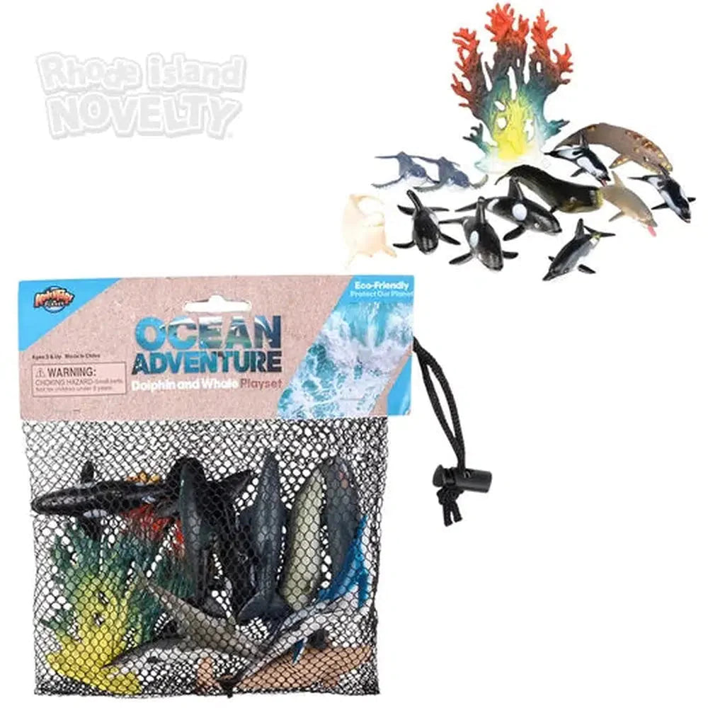 12-Piece Dolphin & Whale Mesh Bag Play Set - Ocean-Themed Bath Toys for Kids, Pool & Beach Fun - Perfect for Sensory Play & Water Games