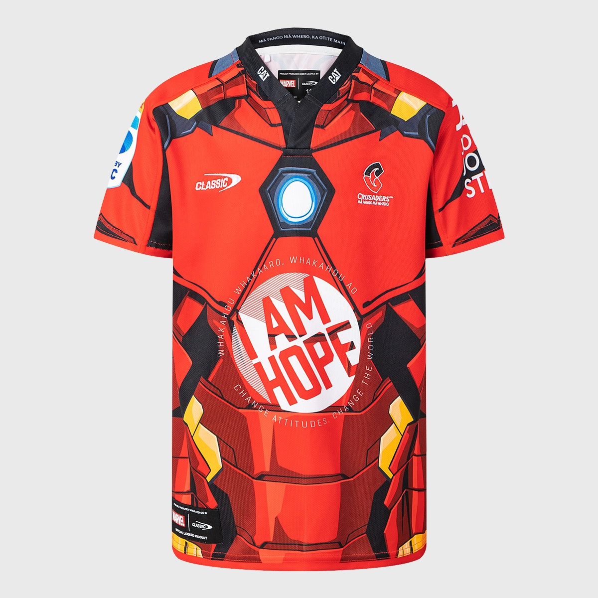 Iron Man Kids Rugby Shirt - Classic Crusaders Replica Jersey for Boys - Perfect for Halloween, Cosplay & Sports Events