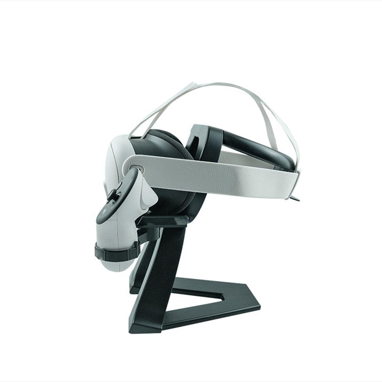 LICHIFIT VR Headset Stand for Meta Quest 3/Quest 2/Quest Pro/Pico 4/Valve Index - Desktop Display Holder with Controller Dock - Perfect for Gaming Setup & Office Organization