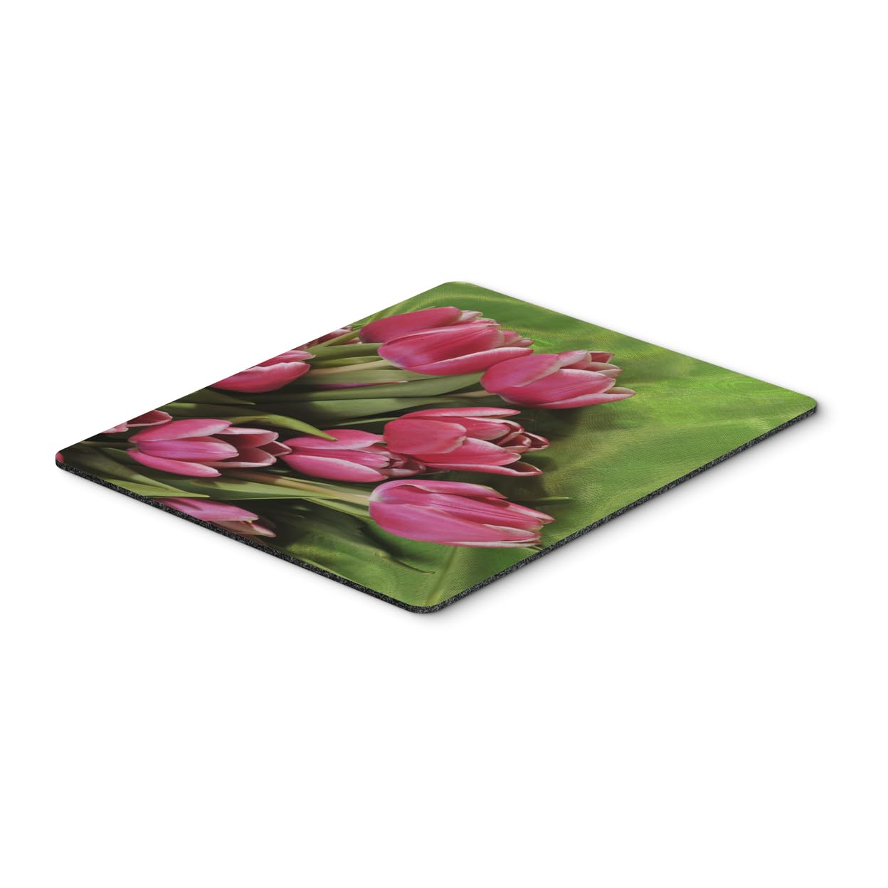 Caroline's Treasures Pink Tulips Mouse Pad - Large Multicolor Non-Slip Desk Mat, Hot Pad & Trivet for Kitchen & Office Use