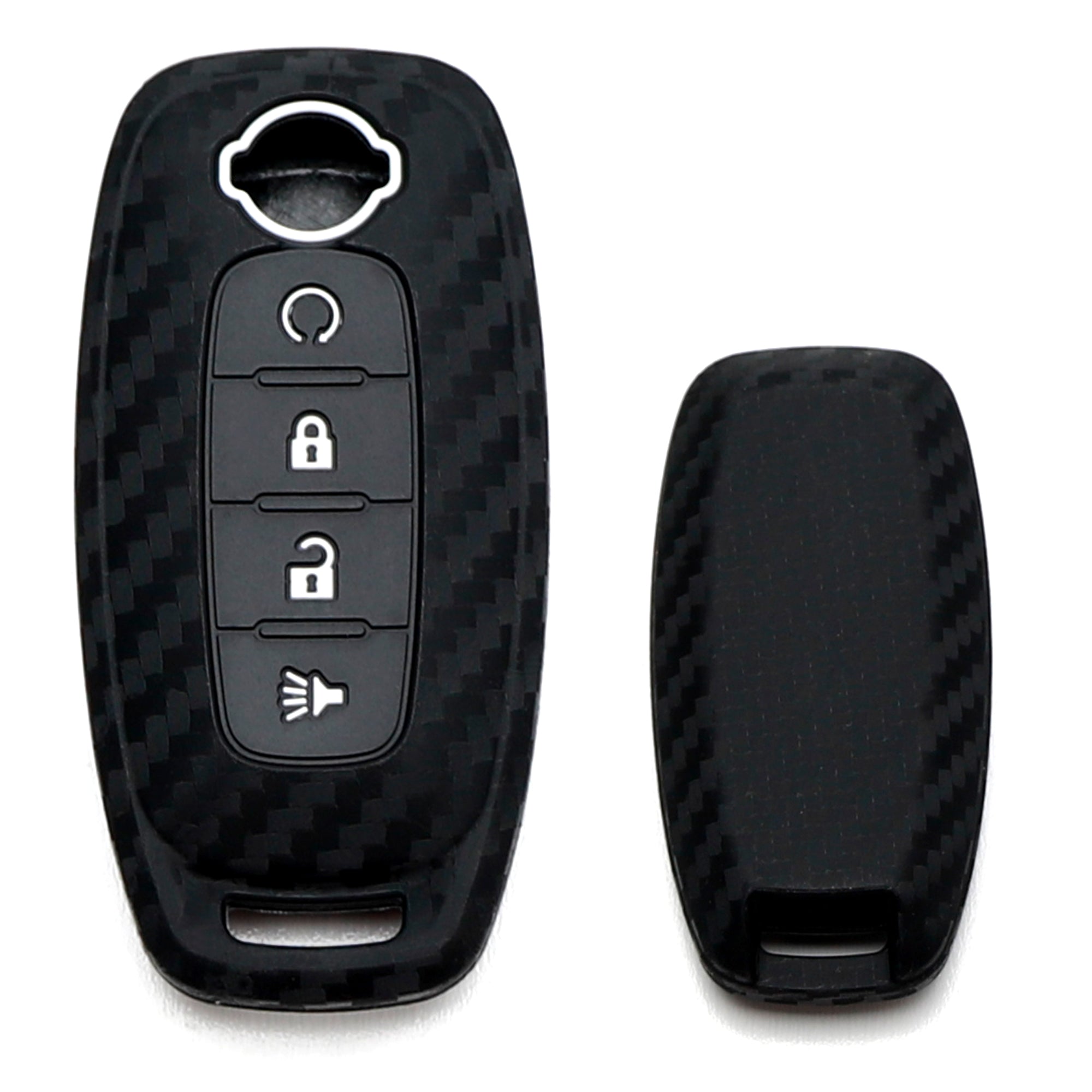 Premium Carbon Fiber Pattern Silicone Key Fob Cover for 2022+ Nissan Rogue & Pathfinder 4B - Anti-Slip, Shockproof Protection (Perfect for Daily Use, Travel & Outdoor Adventures)