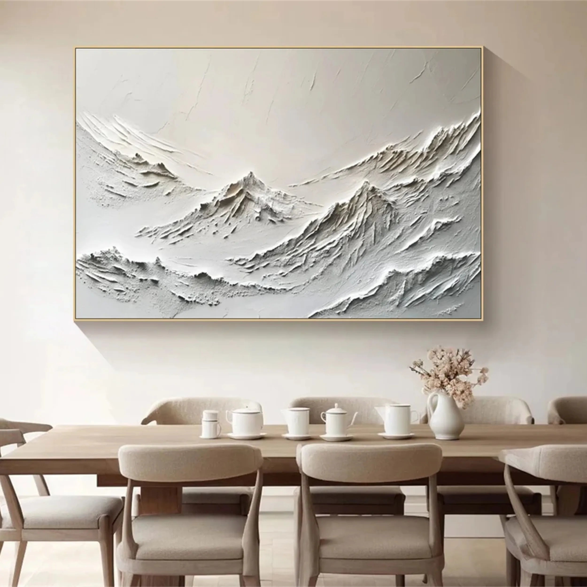 Minimalist Textured Plaster Art Painting - Modern Abstract Wall Decor for Living Room, Bedroom & Office | #MM242