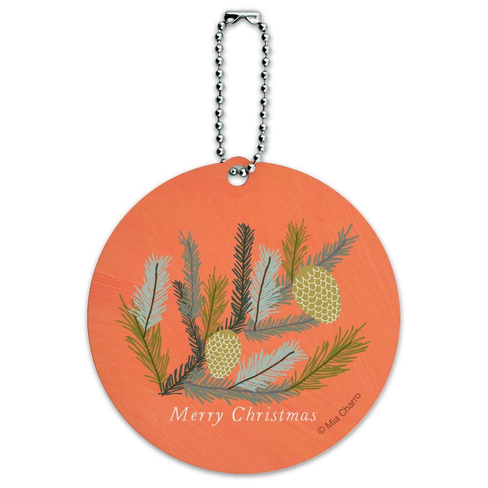 Festive Christmas Pinecone Luggage ID Tag - Personalized Suitcase & Carry-On Baggage Identifier for Travel - Perfect for Holiday Trips & Gift Giving