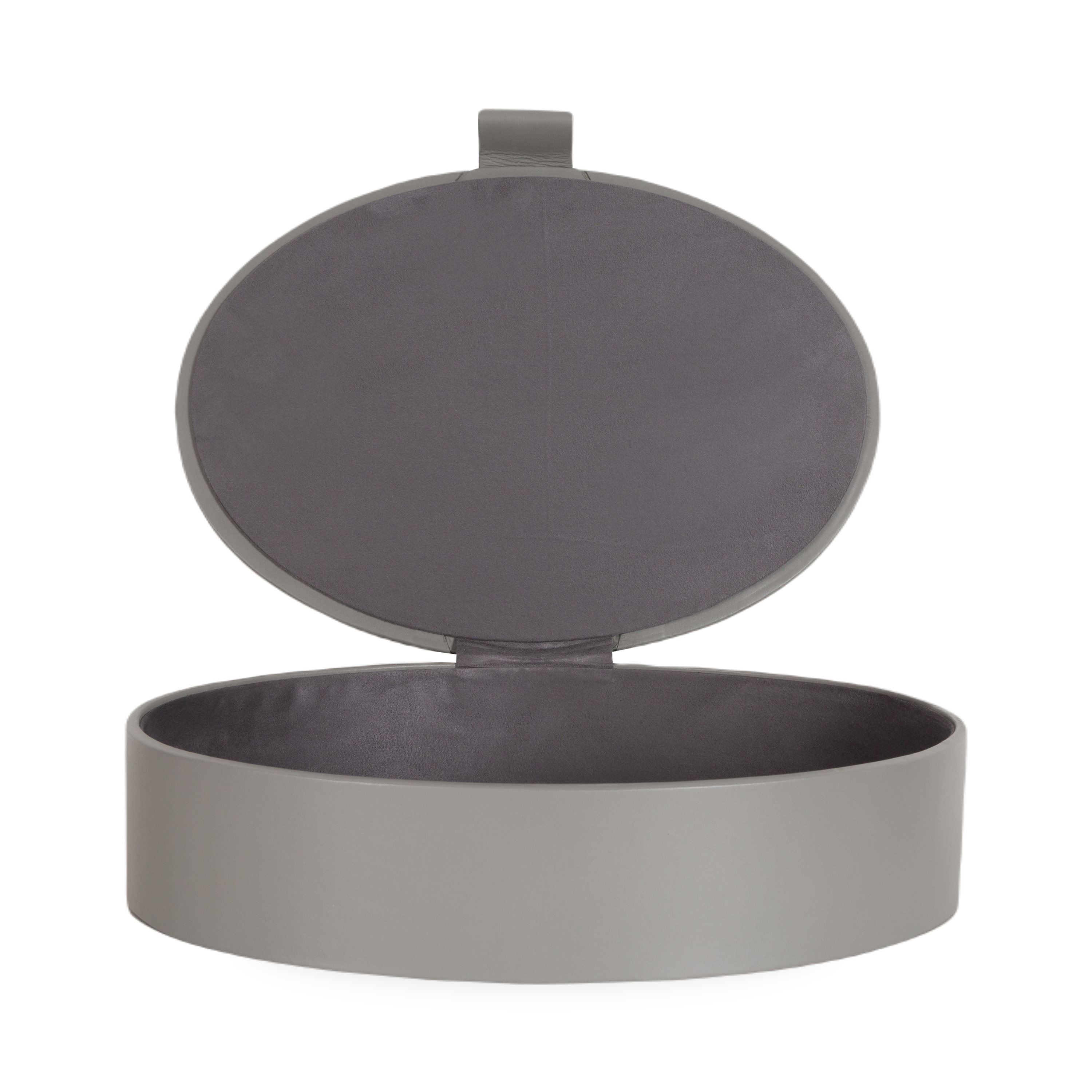 Premium Genuine Leather Oval Jewelry Box - Elegant Storage for Rings, Necklaces & Keepsakes | Perfect for Gifts, Travel & Home Decor