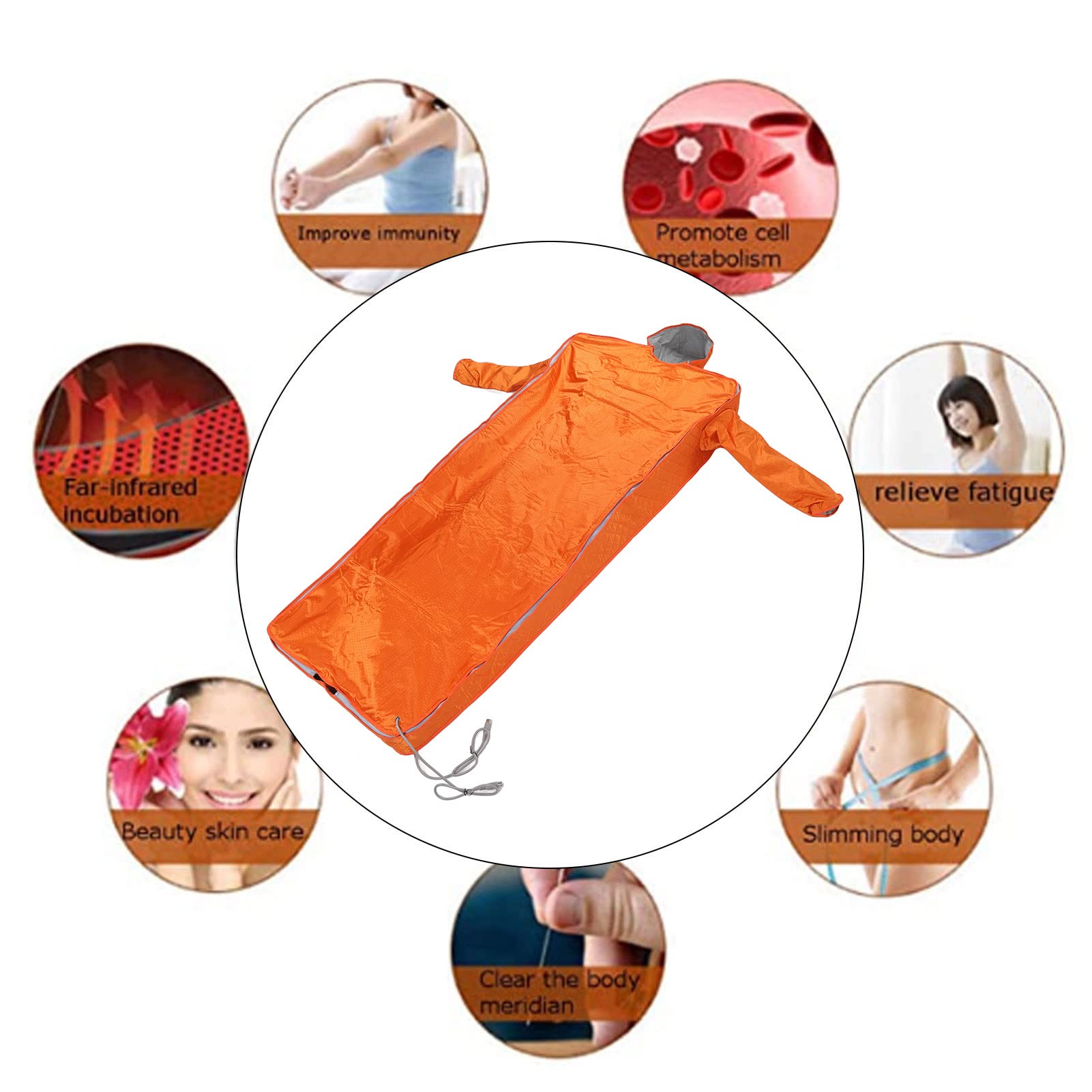 HEEPDD Far Infrared Sauna Blanket with Alarm & Remote Control - Fast Heating Detox Blanket for Home Spa, Bedroom Relaxation & Pain Relief (EU Plug 220V) - Perfect for Post-Workout Recovery & Stress Relief