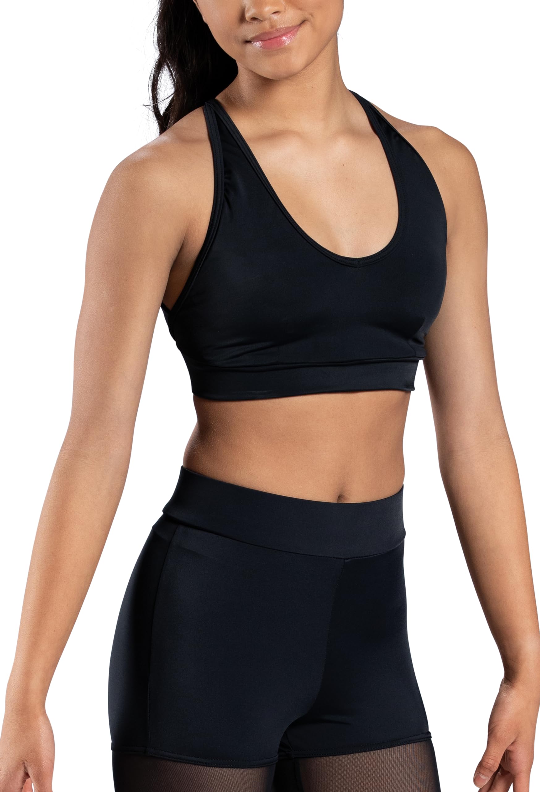 Balera Open Back Bra Top for Girls & Women - Comfortable Dance Sports Bra for Ballet, Yoga & Workouts - Perfect for Dance Classes, Gym & Activewear