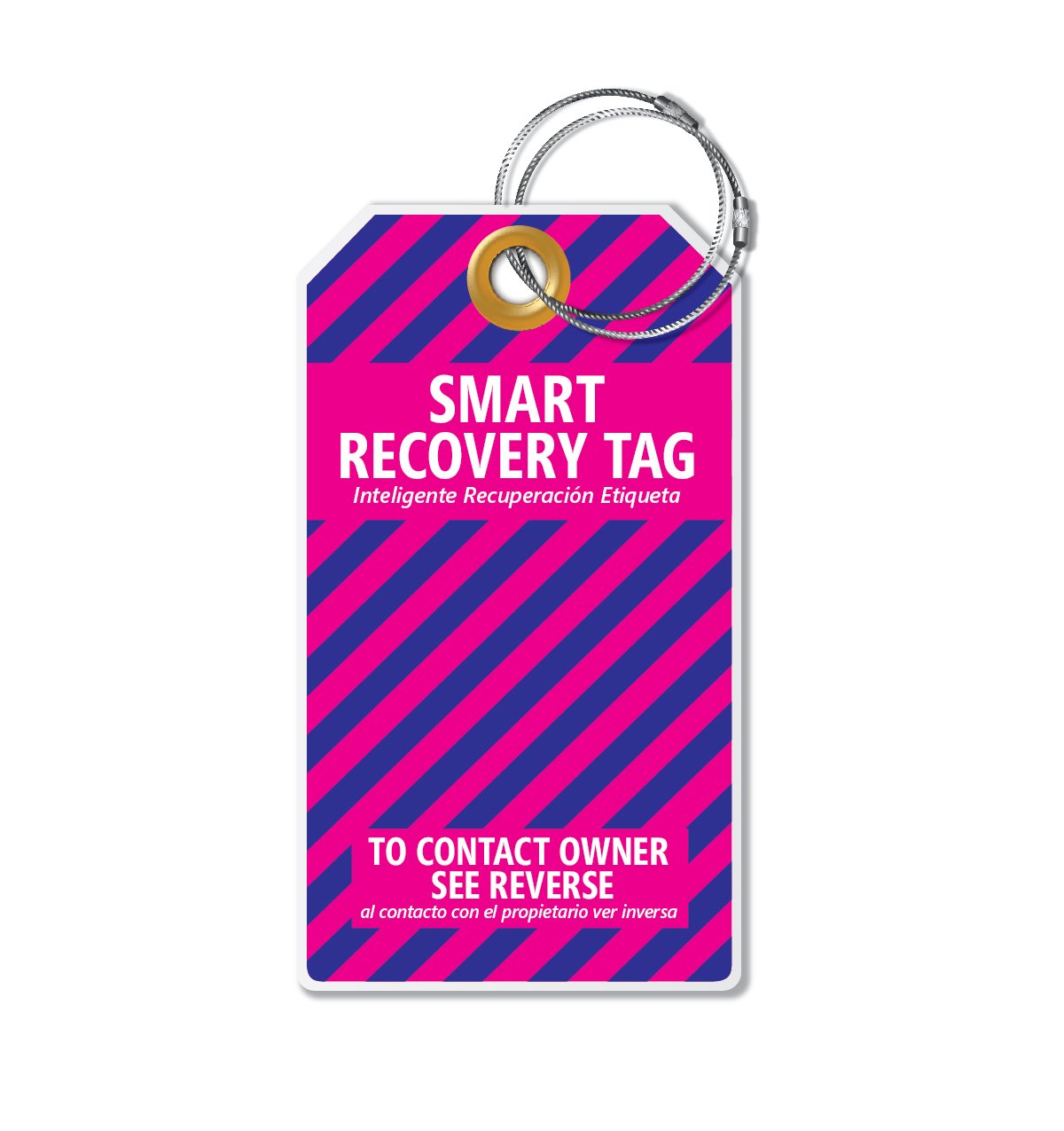 Dynotag® Web Enabled PROTAGZ™ MEGA Size Luggage ID Tag with DynoIQ™ Lifetime Service - Smart Travel Accessory for Airports, Cruises & Lost Luggage Protection