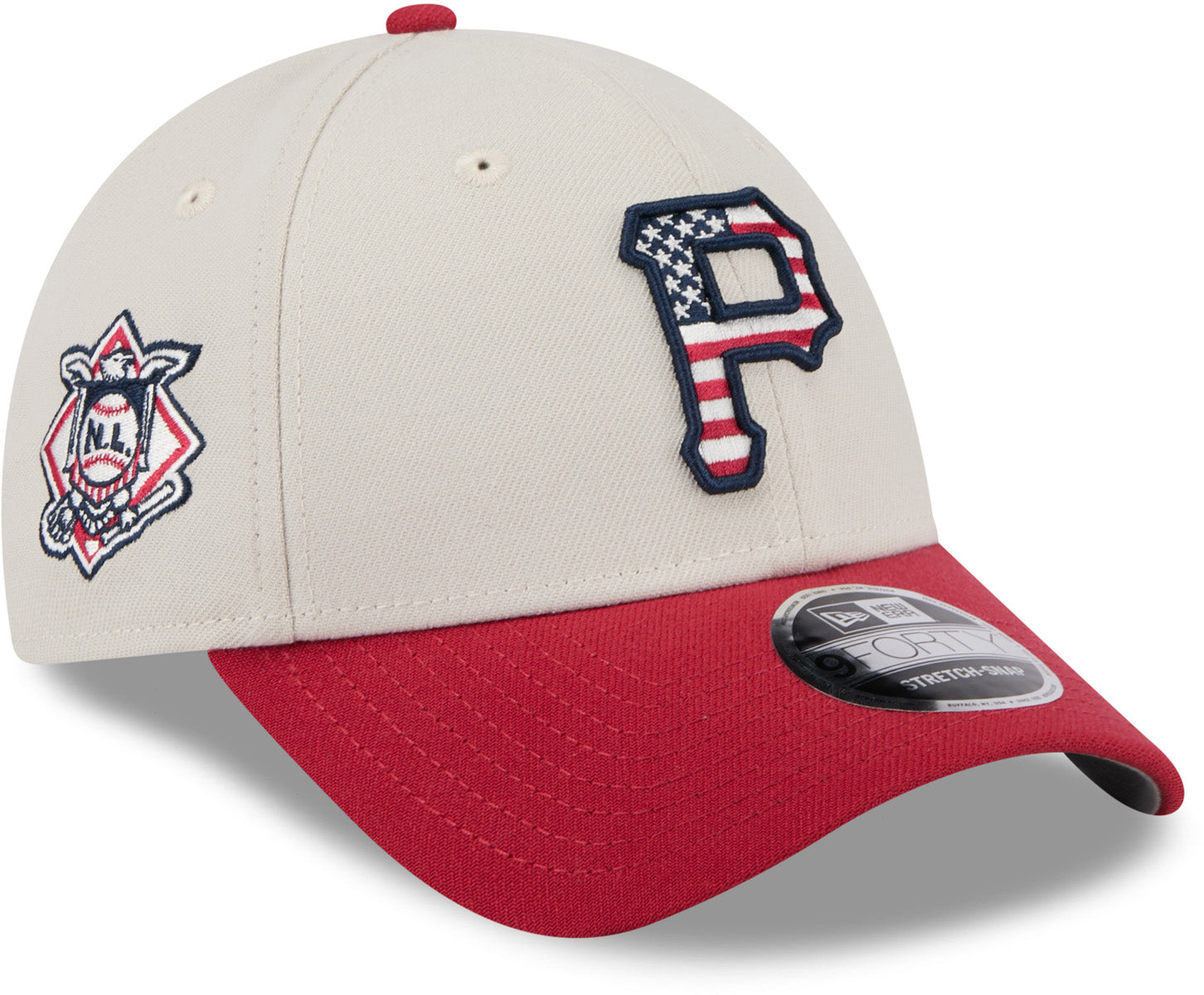 Pittsburgh Pirates New Era 9Forty MLB 2024 July 4th Patriotic Baseball Cap - Official Team Logo Adjustable Snapback Hat for Baseball Fans & 4th of July Celebrations