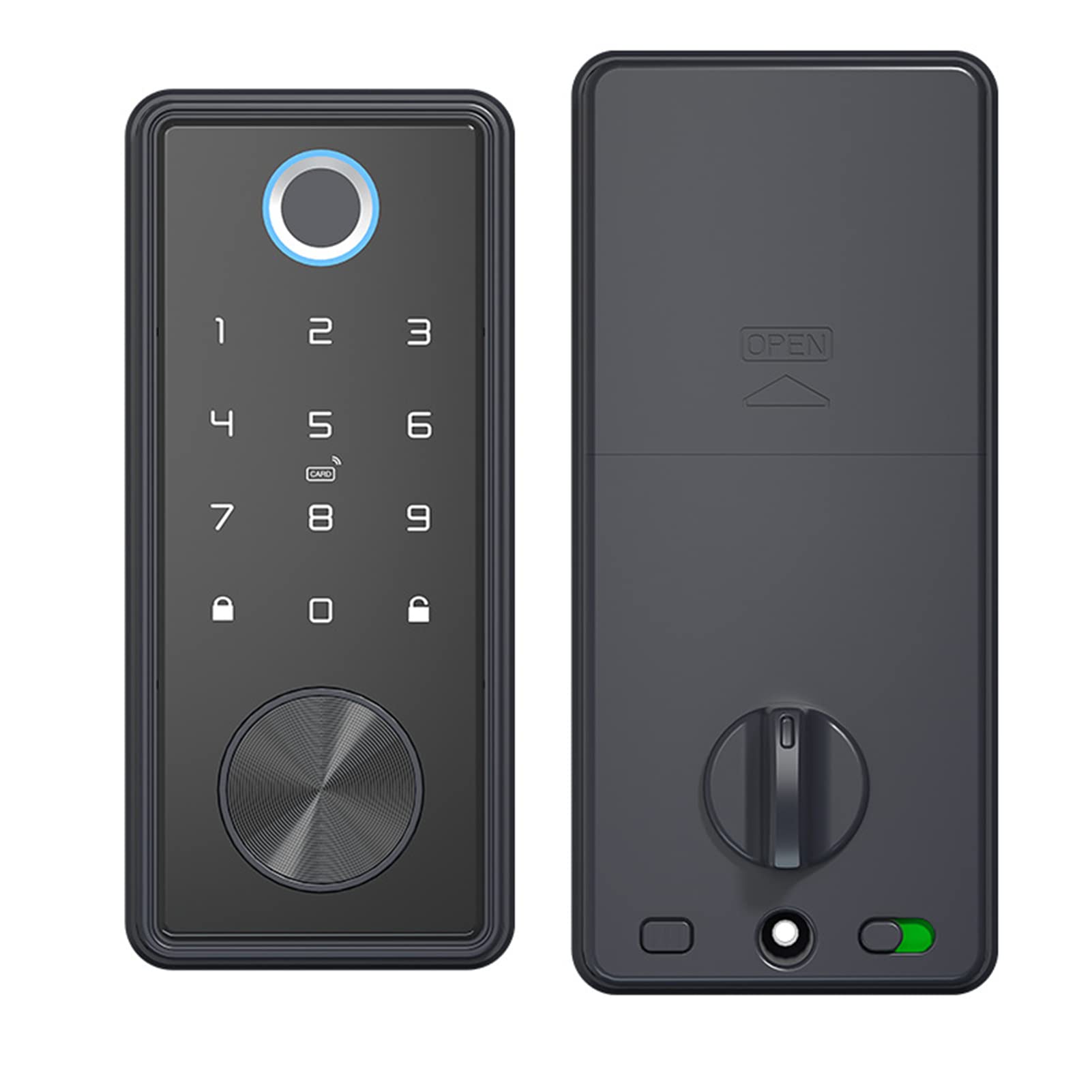 XIHAADOY Smart Keyless Entry Door Lock - Electronic Deadbolt with Touchscreen Keypad & Biometric Fingerprint - Easy Installation Digital Door Lock for Home Security (Perfect for Apartments, Vacation Homes & Rental Properties)
