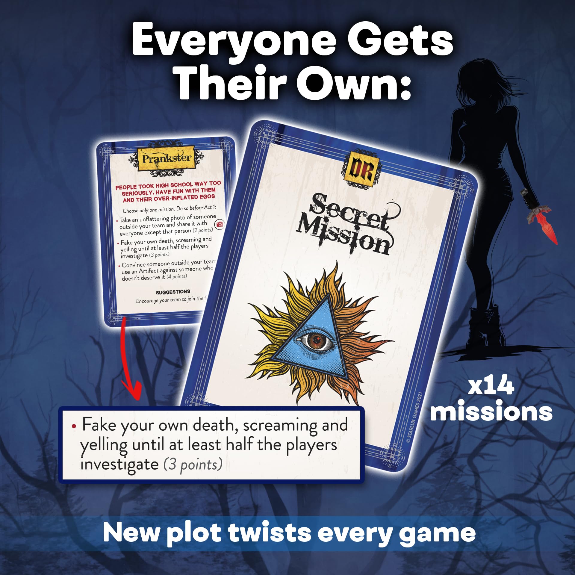 Darkridge Reunion Murder Mystery Game for 6-12 Players - High School Reunion Party Kit