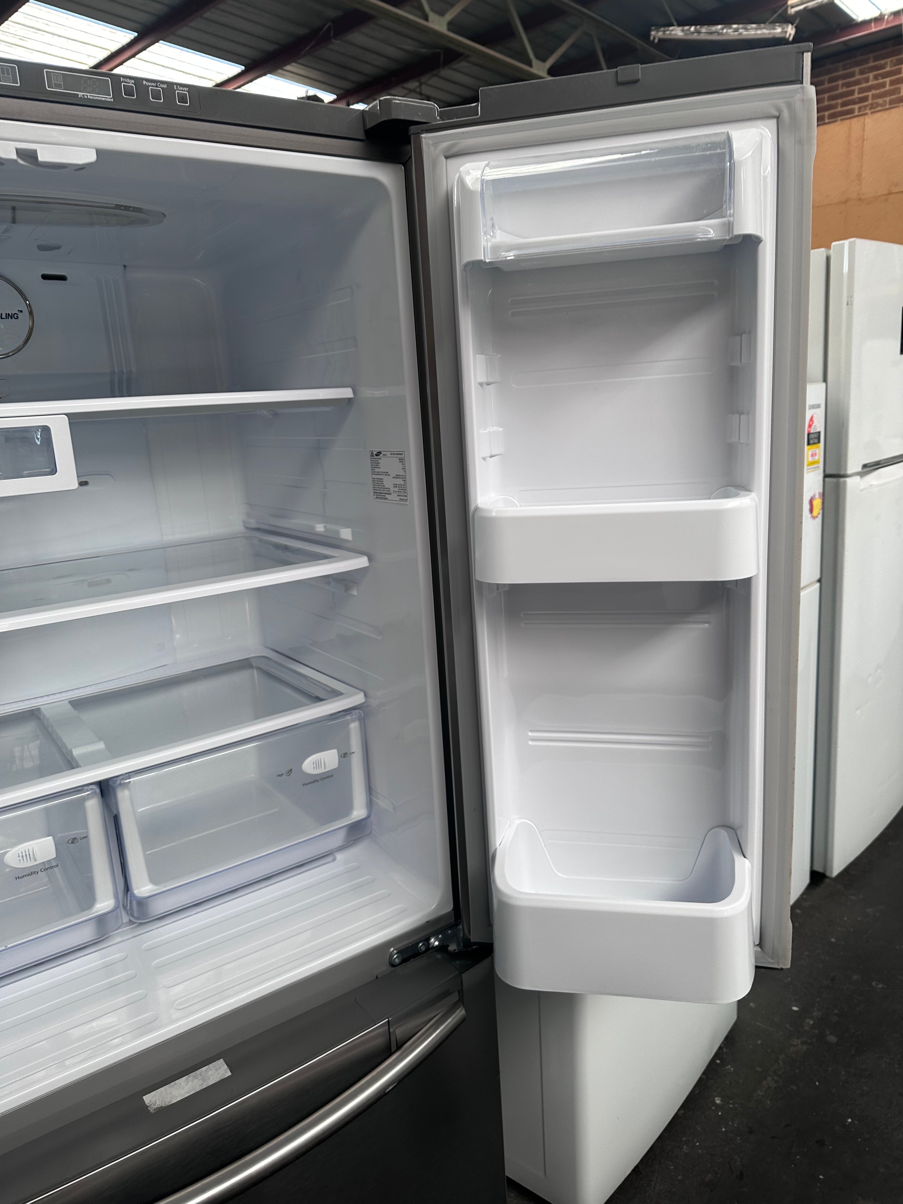 Samsung 583L French Door Refrigerator SRF583DLS - Energy Efficient, Water & Ice Dispenser [Certified Refurbished] for Modern Kitchen & Open Floor Plan Homes