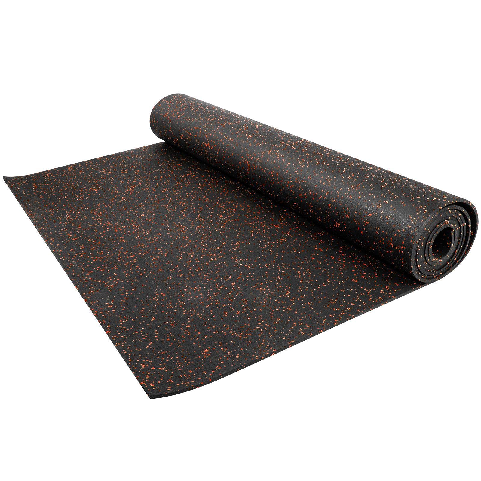 Heavy Duty Rubber Floor Mats for Gym & Exercise - Non-Slip Fitness Equipment Flooring Rolls - Perfect for Home Workouts, Yoga, and Commercial Gym Use