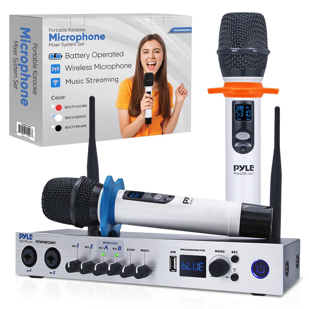 Portable Karaoke Microphone Mixer System with Bluetooth - Wireless Singing Machine for Home Parties, Travel & Entertainment - Perfect for Kids & Adults