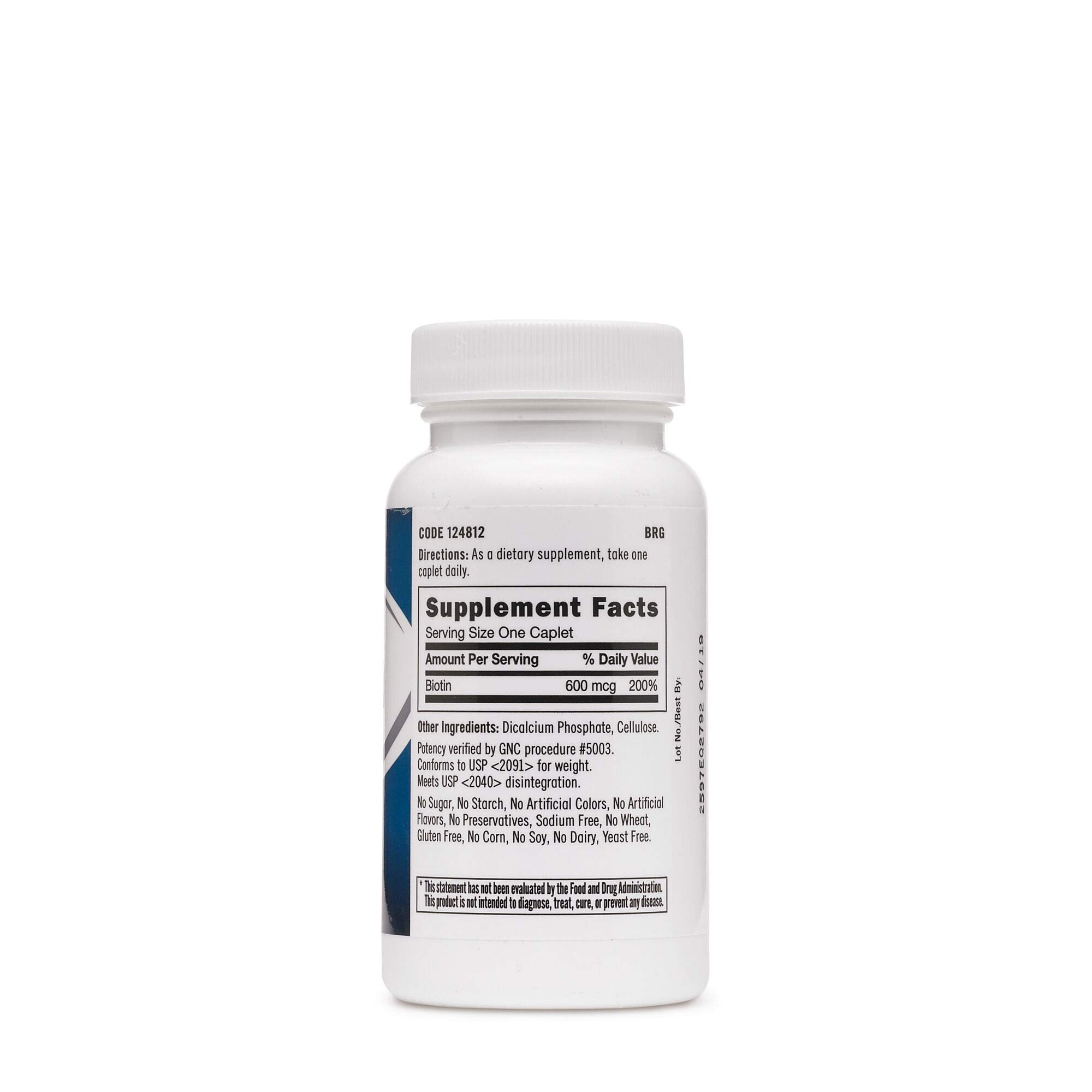 GNC Biotin 600mcg Supplement for Hair Growth, Skin & Nail Health - 120 Capsules | Supports Stronger Hair, Glowing Skin & Healthy Nails | Perfect for Daily Beauty Routine & Wellness Support