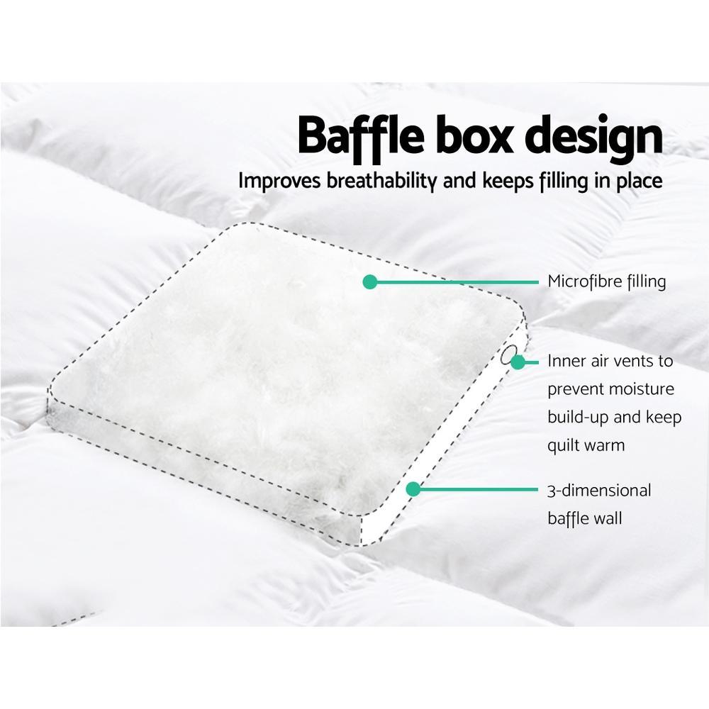 King Size Mattress Topper with 1000GSM Microfiber Pillowtop - Cooling Mattress Protector for Back Pain Relief & Pressure Relief - Perfect for Hot Sleepers, Side Sleepers & Couples