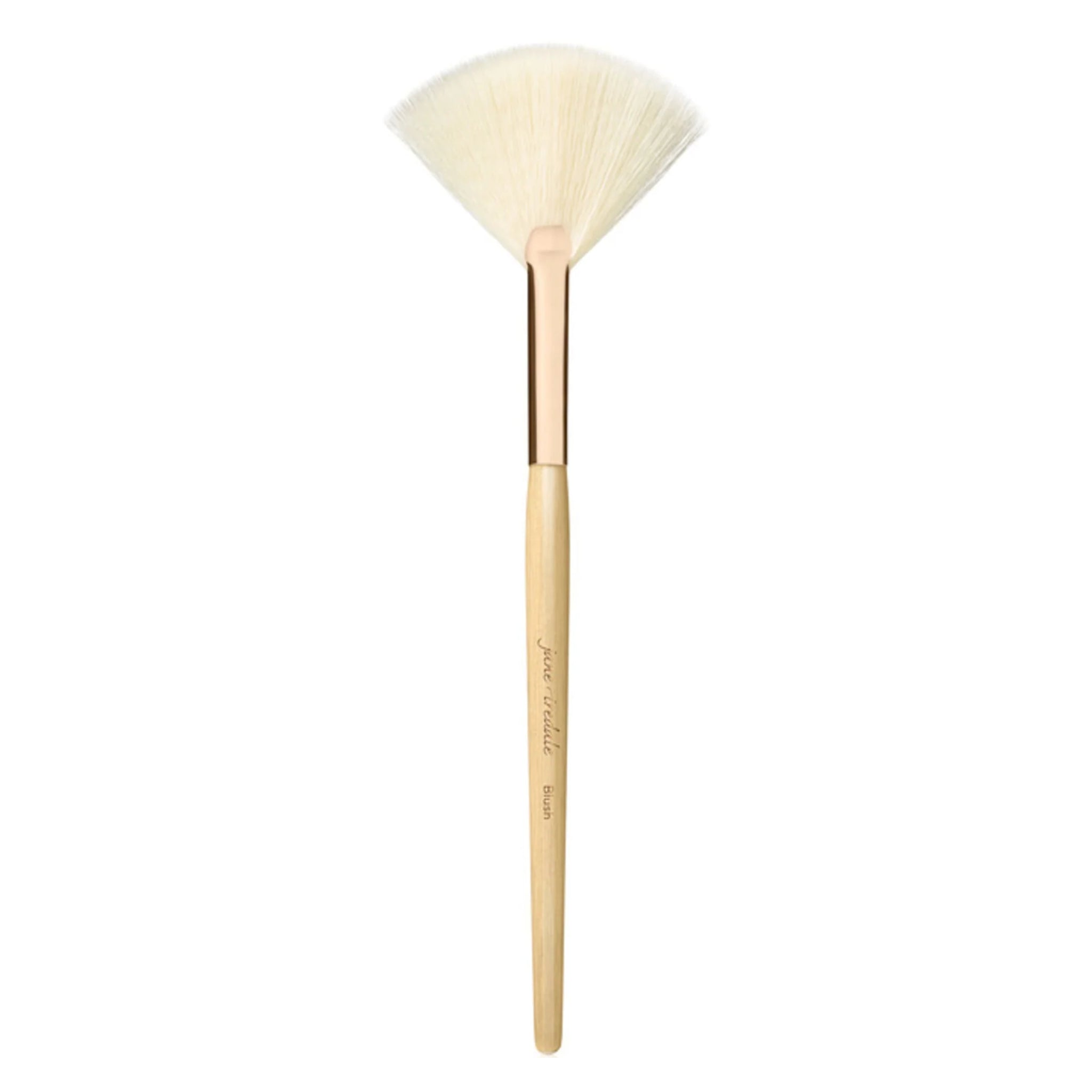 Professional White Fan Brush for Blush & Highlighter - Soft Synthetic Bristles for Flawless Makeup Application - Perfect for Contouring, Highlighting & Blending (Ideal for Daily Use & Professional Makeup Artists)