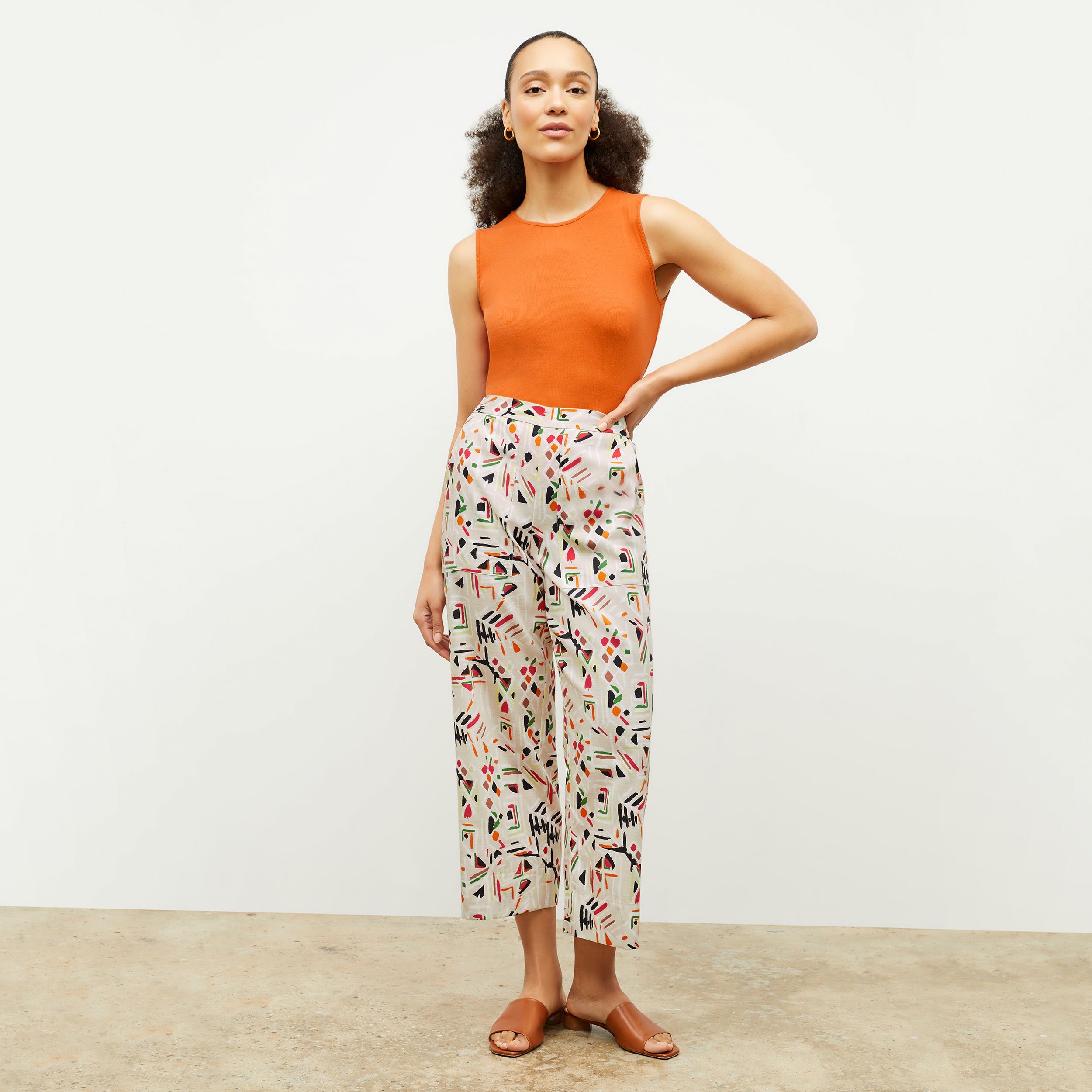 Madelyn Pants - Breathable Cotton with Rhythm Print - Perfect for Casual Wear, Summer Outfits, and Relaxing at Home