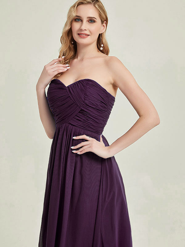 Blush Sweetheart Neckline Strapless Chiffon Maternity Bridesmaid Dress - Perfect for Weddings, Baby Showers & Formal Events