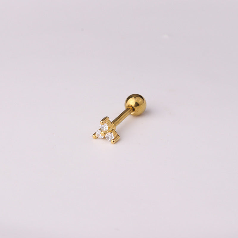 16G Cartilage Tiny Stud Earrings - Geometric Minimalist Earrings for Women | HSPJ326 | Perfect for Daily Wear, Parties & Gifts