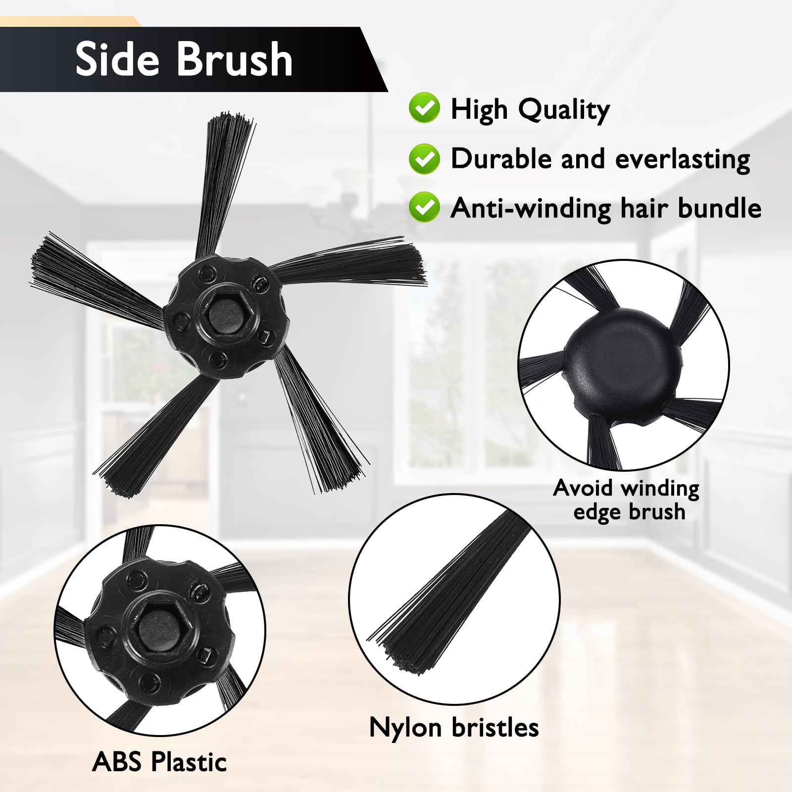 Neato Botvac D Series D3 D4 D5 D6 D7 D75 D80 D85 Replacement Parts Kit - 2 Main Brushes, 2 HEPA Filters, 6 Side Brushes | Compatible with Robot Vacuum Cleaner Accessories | Perfect for Home Cleaning & Maintenance
