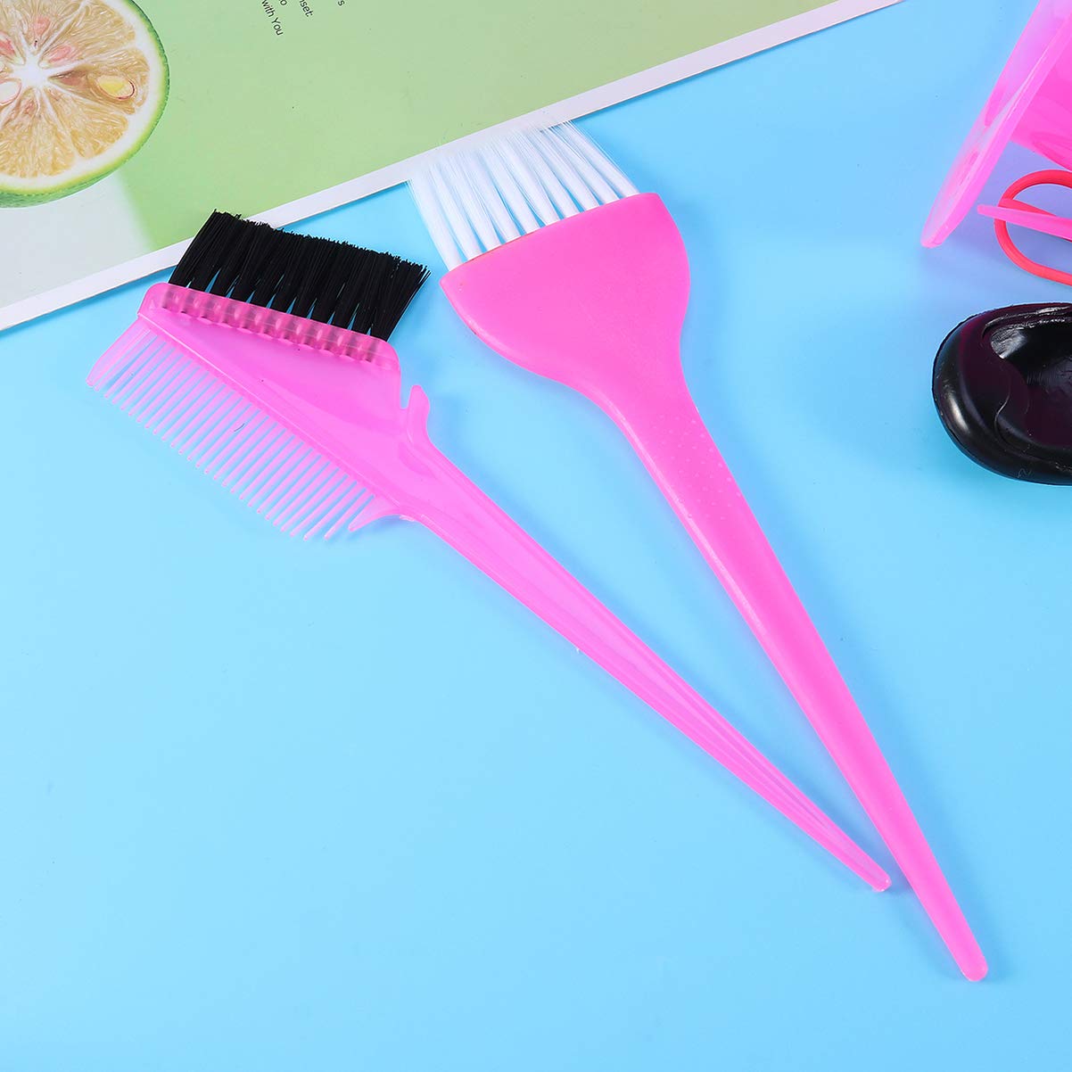 Beaupretty 6pcs Professional Hair Dye Coloring Kit with Color Bowl, Dyeing Brush & Bleach Tools - Salon & Home Hair Coloring Set for DIY Highlights, Ombre & Balayage