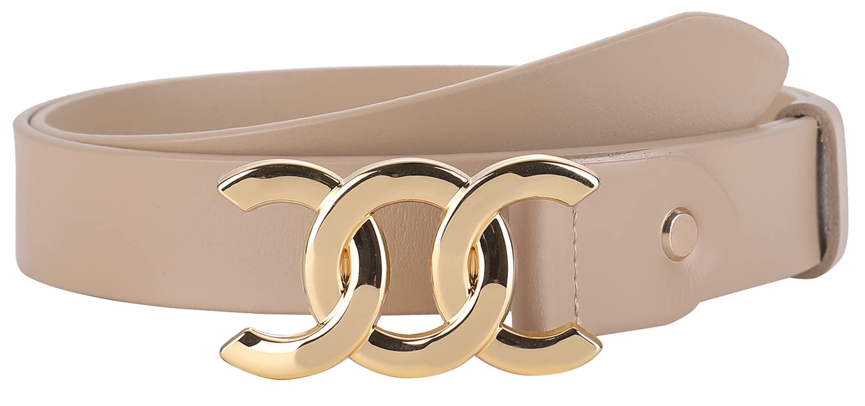 ALAIX Women's Fashion Belt - Gold & Silver Buckle Leather Belt for Jeans, Pants & Dresses | Adjustable Waist Strap for Casual & Formal Outfits | Perfect for Office, Party & Everyday Wear