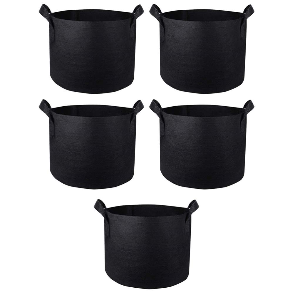 5-Pack Hemoton Potato Grow Bags - Breathable Fabric Planters with Handles for Vegetables, Herbs & Garden Planting | Smart Gardening Solution for Patio, Balcony & Indoor Use