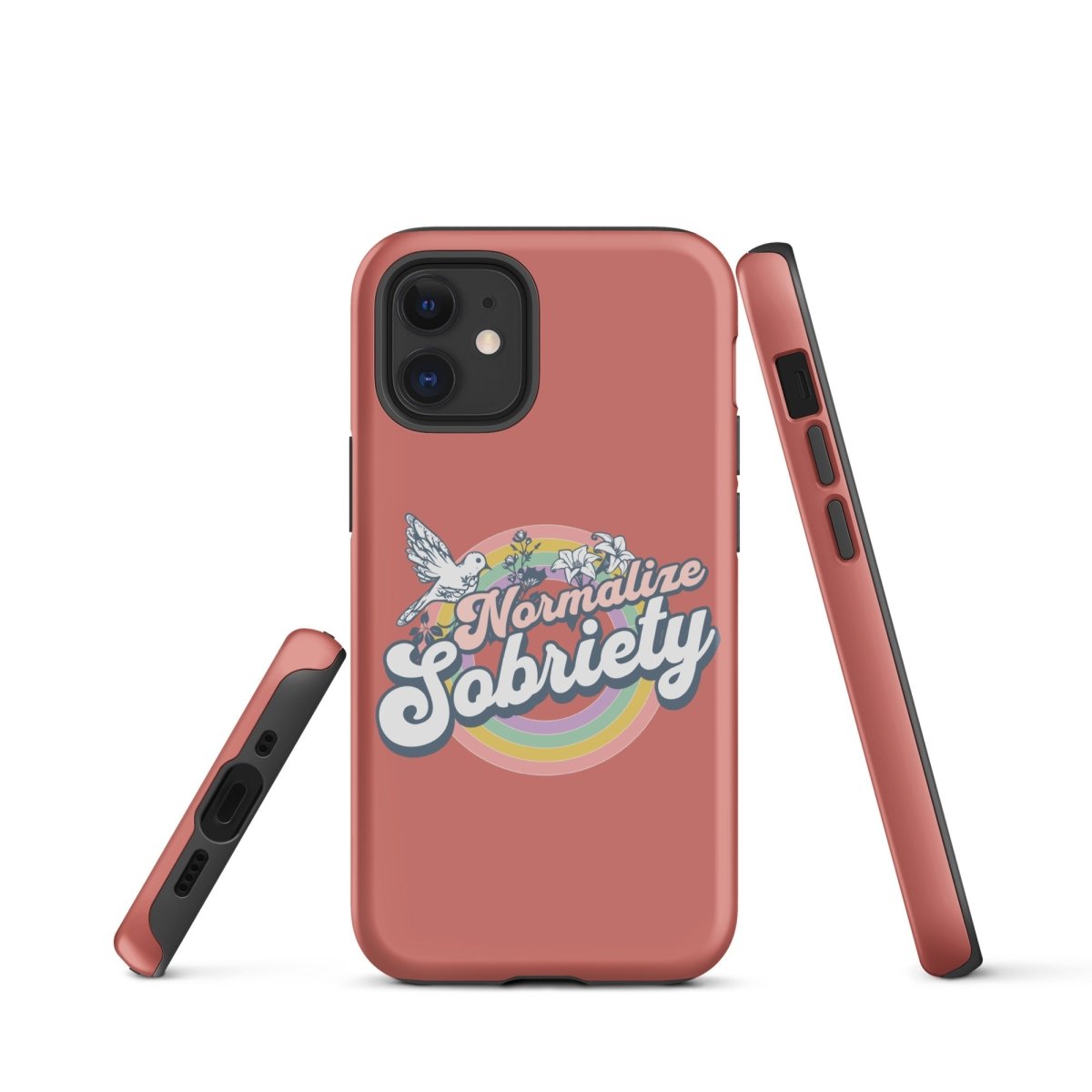 Normalize Sobriety iPhone Case - Trendy Protective Phone Cover for iPhone 13/14/15 Pro Max - Perfect for Sober Living, Recovery Support & Addiction Awareness