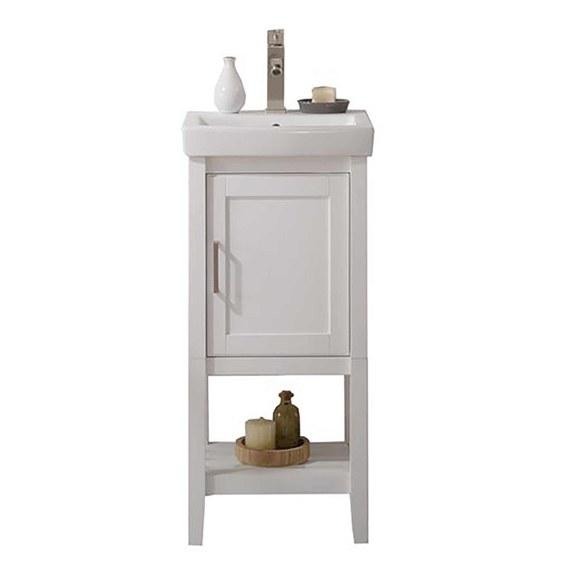 Legion Furniture 18-inch White Bathroom Vanity with Sink - Perfect for Small Bathrooms, Powder Rooms & Apartment Renovations