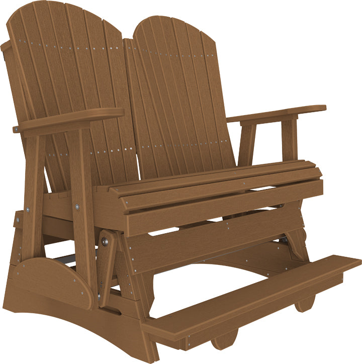 LuxCraft 4-Foot Adirondack Balcony Glider Chair - Outdoor Patio Furniture for Relaxing on Porch, Deck, Garden or Backyard