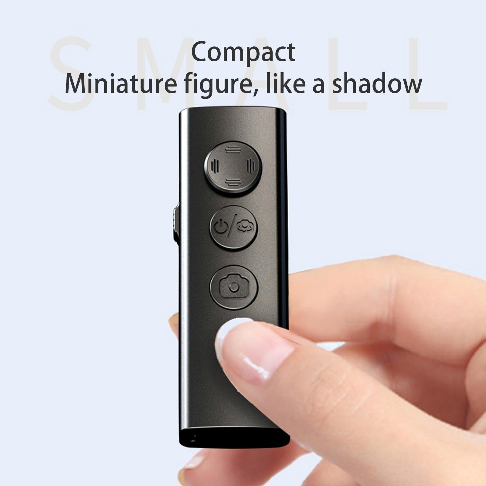 Wireless Camera Remote Shutter for iPhone & Android - Bluetooth Selfie Clicker with Zoom Control | Perfect for Group Photos, Vlogging, and Hands-Free Photography