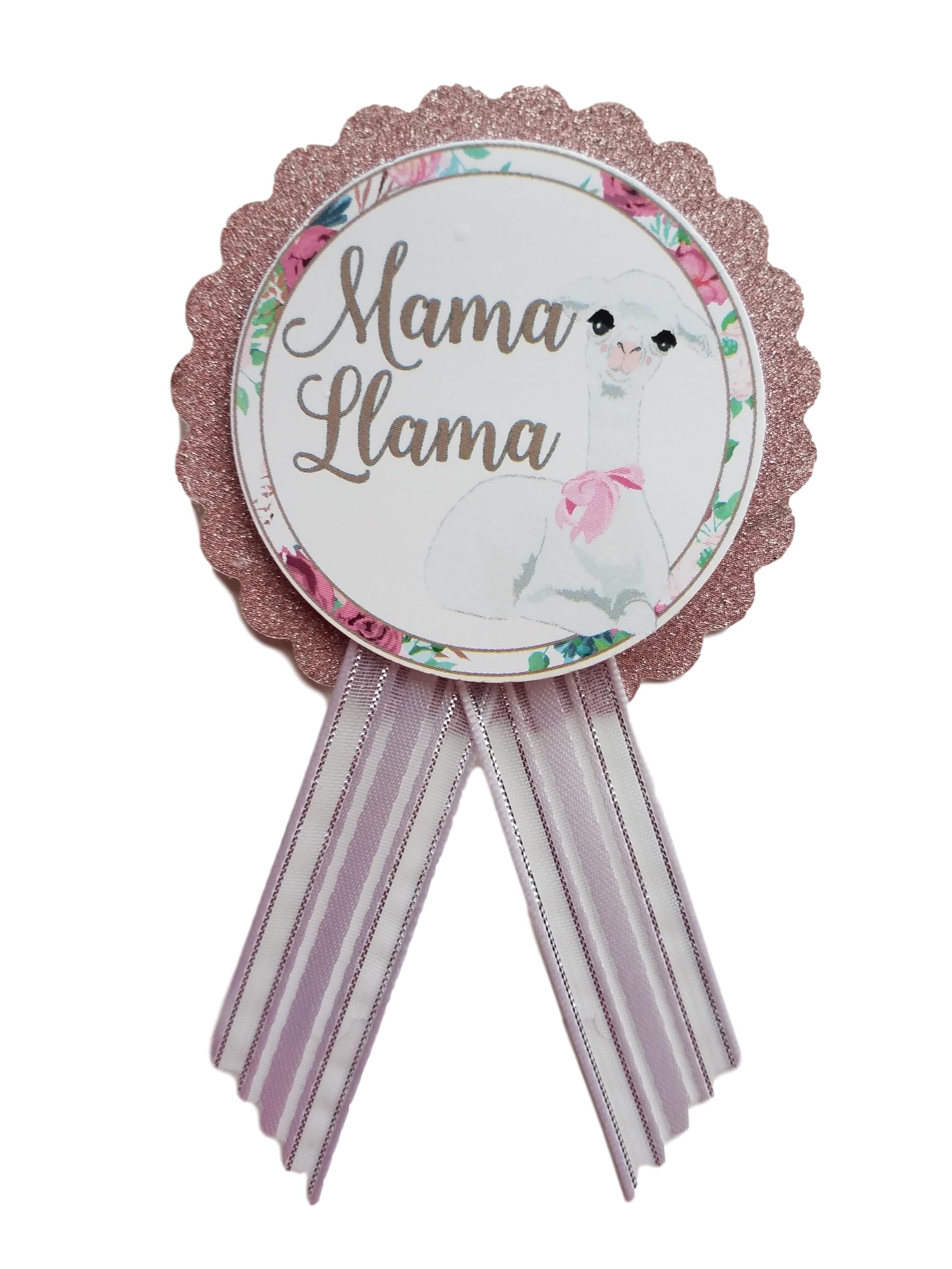Llama Baby Shower Pins & Sash Set - Gender Reveal Party Accessories for New Parents & Family - Perfect for Baby Showers, Gender Reveals & Maternity Photos