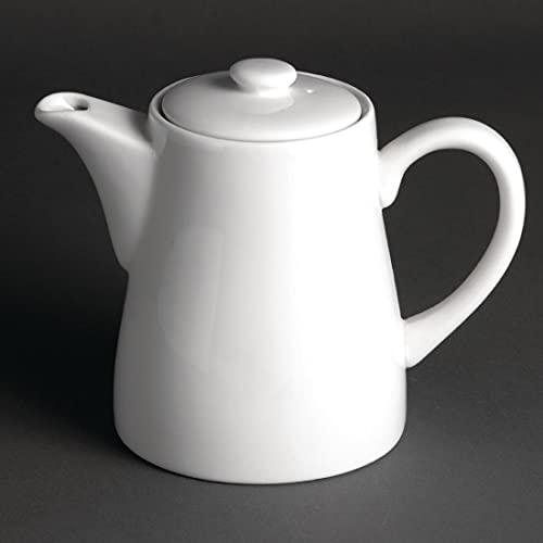 Olympia Whiteware Coffee Server 23oz (Set of 4) - Durable Porcelain Coffee Carafe for Restaurants, Cafes & Home Use - Perfect for Serving Hot Coffee, Tea or Beverages