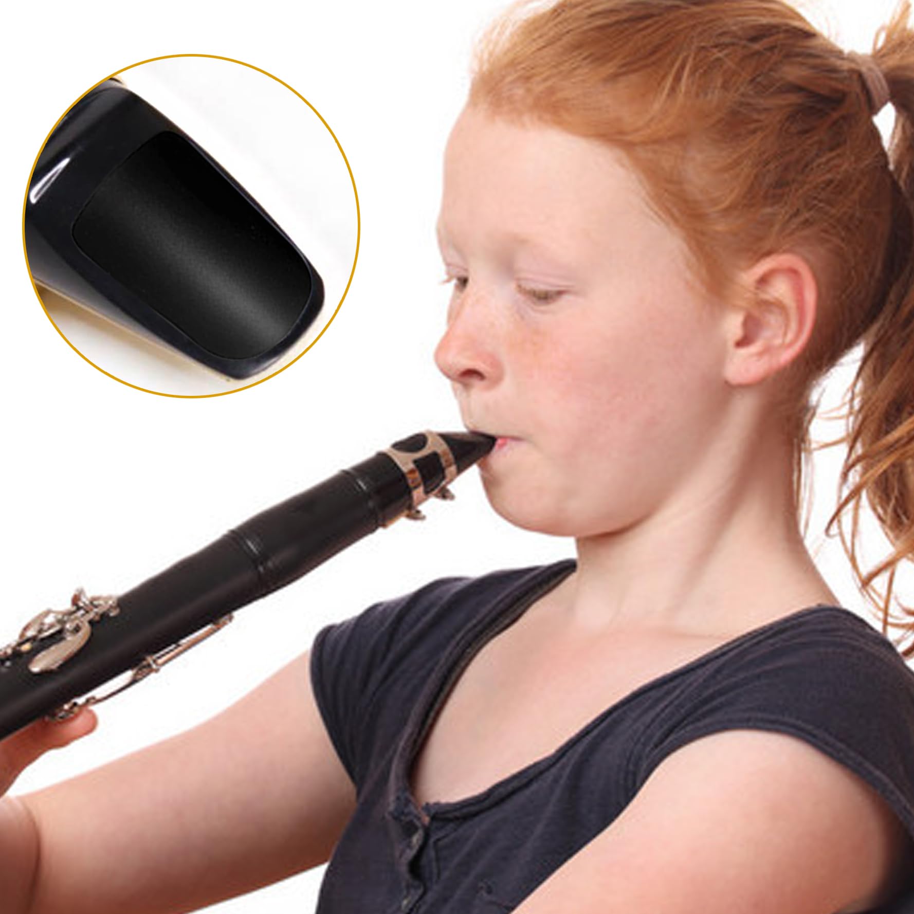 Premium Clarinet & Saxophone Mouthpiece Cushions - 10-Pack Black Teeth Guards (0.8mm Thin) for Bb, Alto & Tenor - Protects Teeth & Improves Comfort - Perfect for Practice, Performances & Music Lessons
