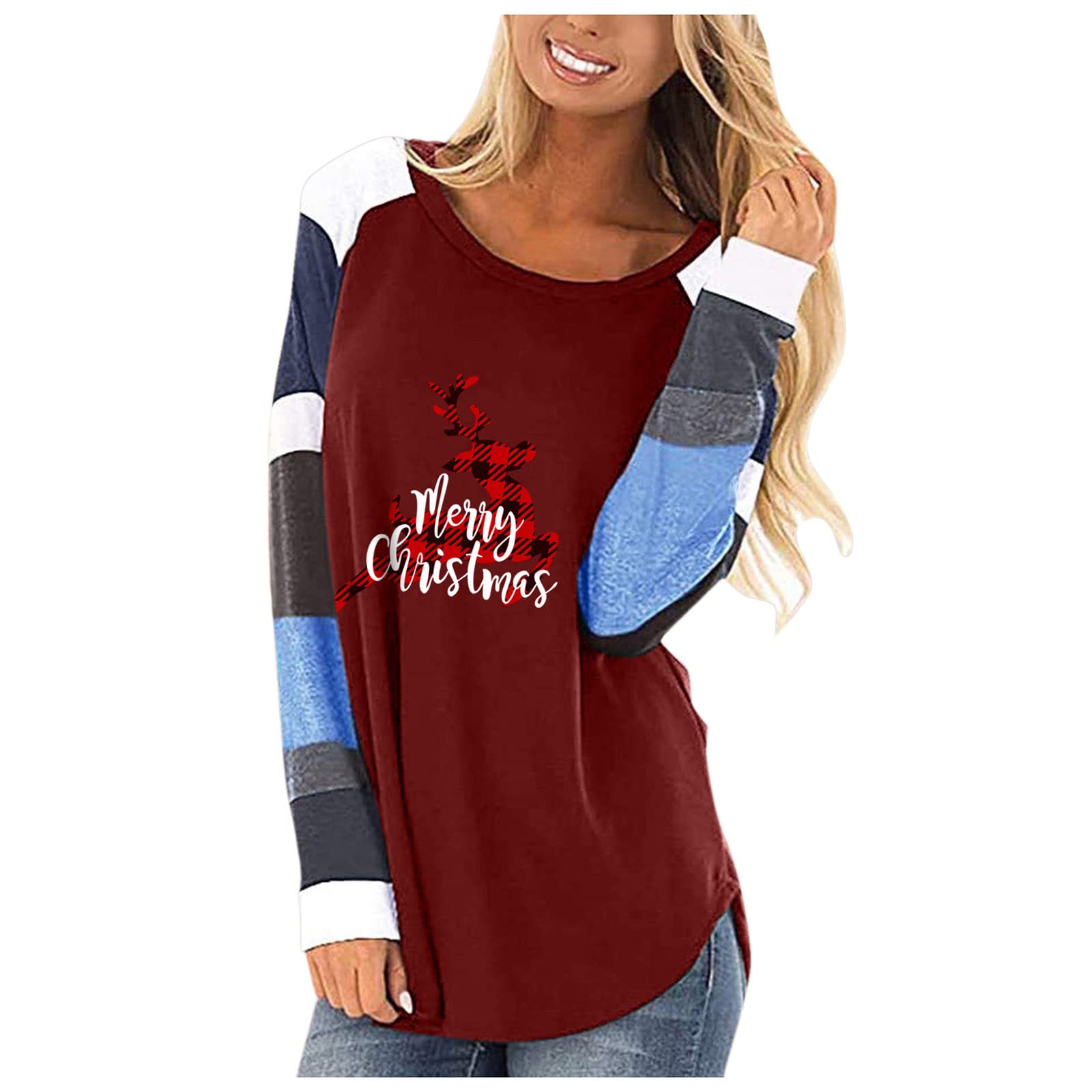 Plus Size Women's Casual Cotton Printed Loose Button Tunic Blouse - Comfortable O-Neck T-Shirt Top for Everyday Wear, Office & Weekend Outfits